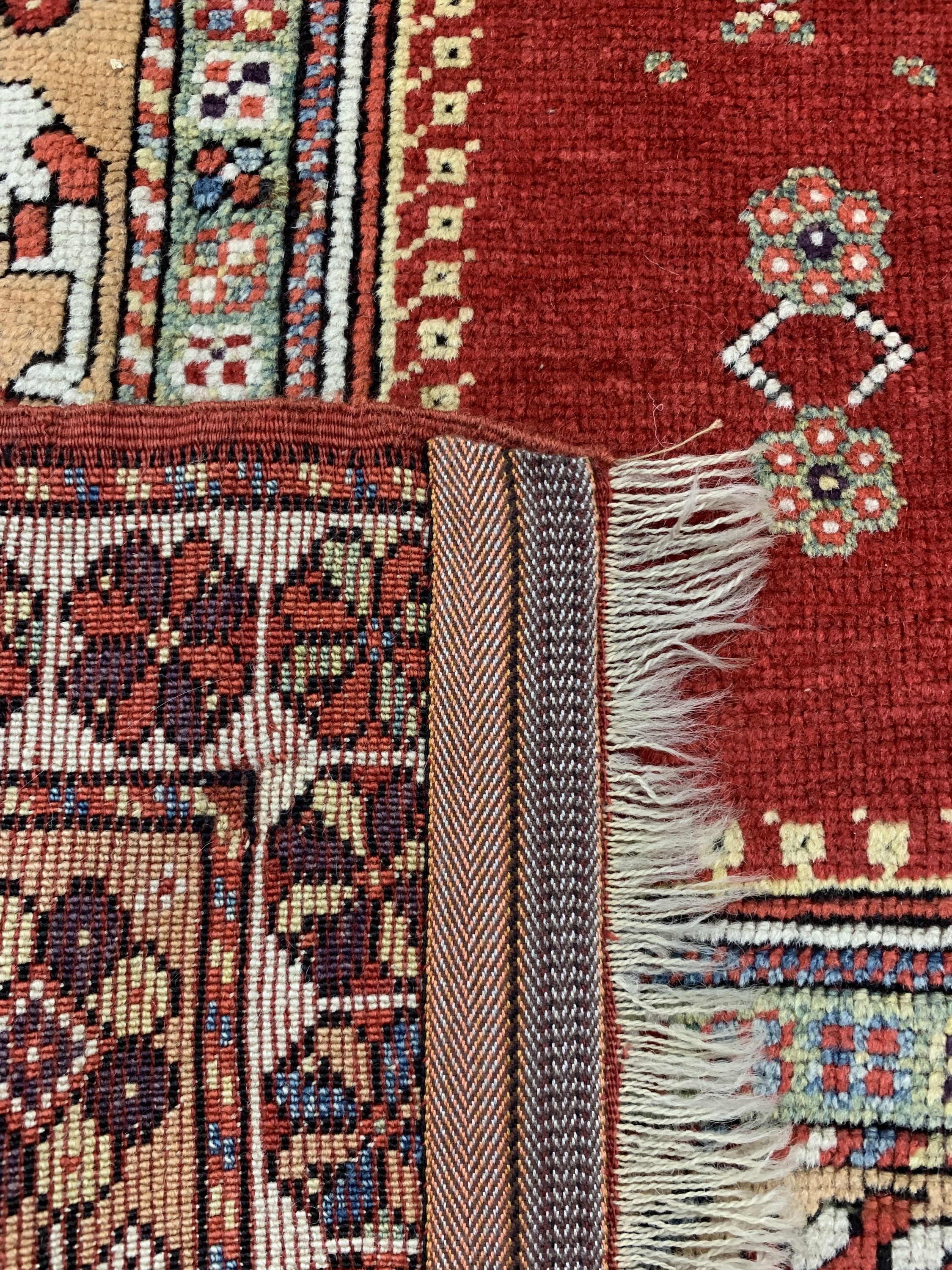 Detail g: Melas antik, Türkei, um 1900, Wolle auf Wolle, ca. 140 x 93 cm, EHZ: 2