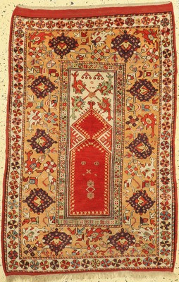 Image Melas antique, Turkey, around 1900, wool on wool, approx. 140 x 93 cm, condition: 2. ...