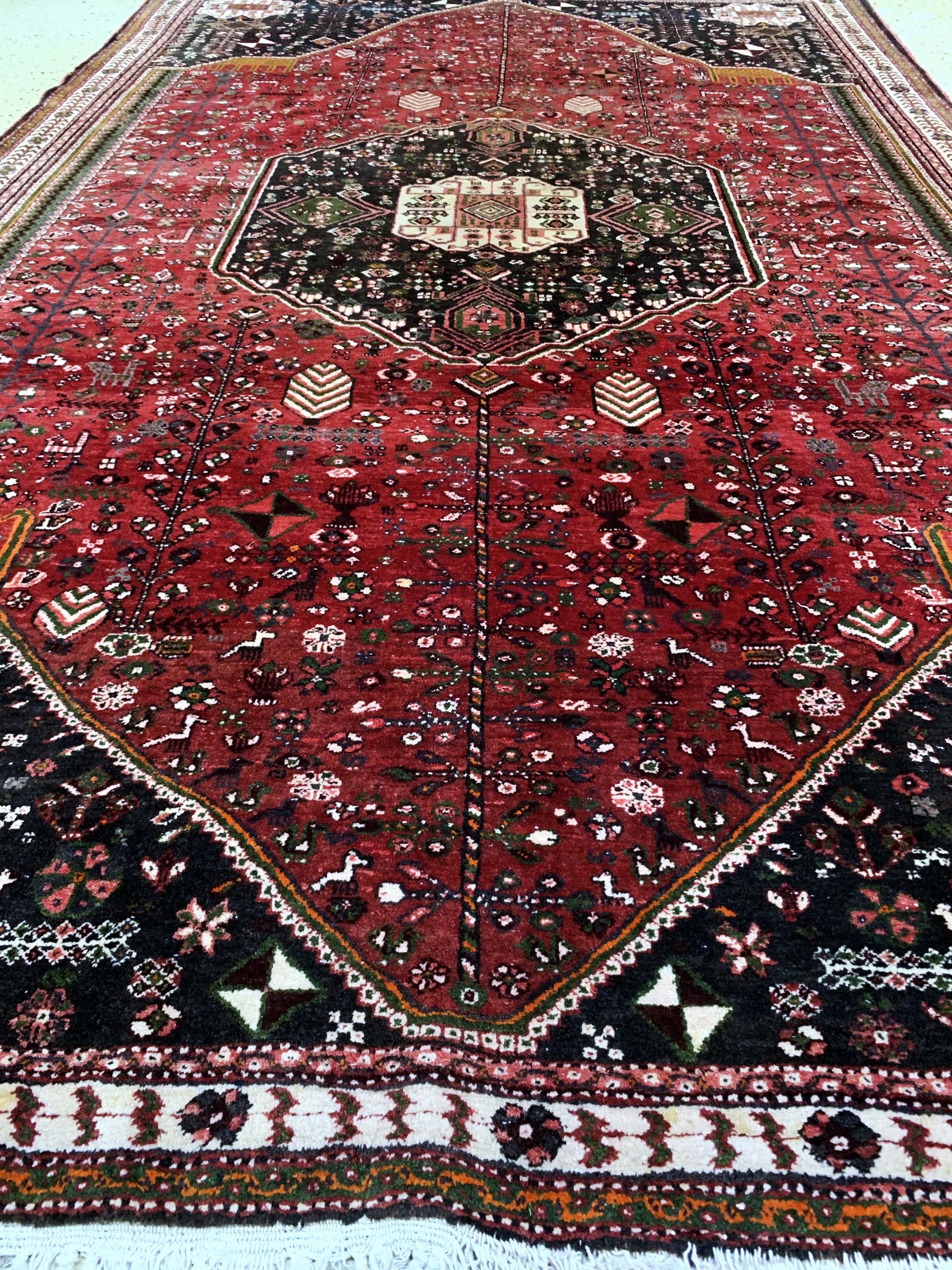 Detail f: Ghaschgai, Persien, Mitte 20.Jhd, Wolle aufBaumwolle, ca. 304 x 200 cm, EHZ: 2
