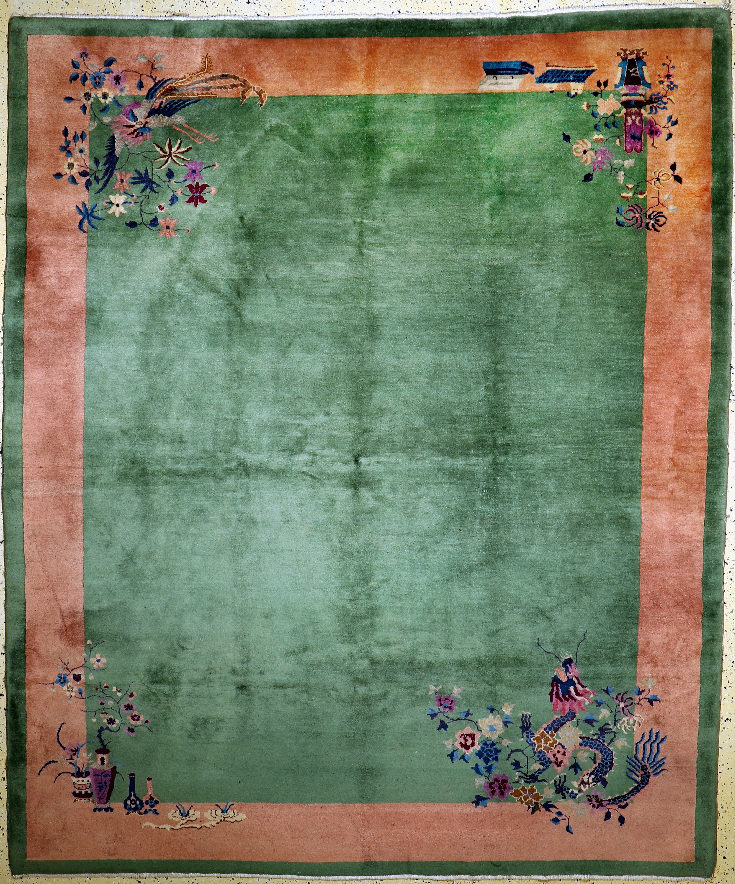 Peking antik, China, um 1900, Wolle auf Baumwolle, ca. 294 x 248 cm, EHZ: 2, fachkundig gereinigt