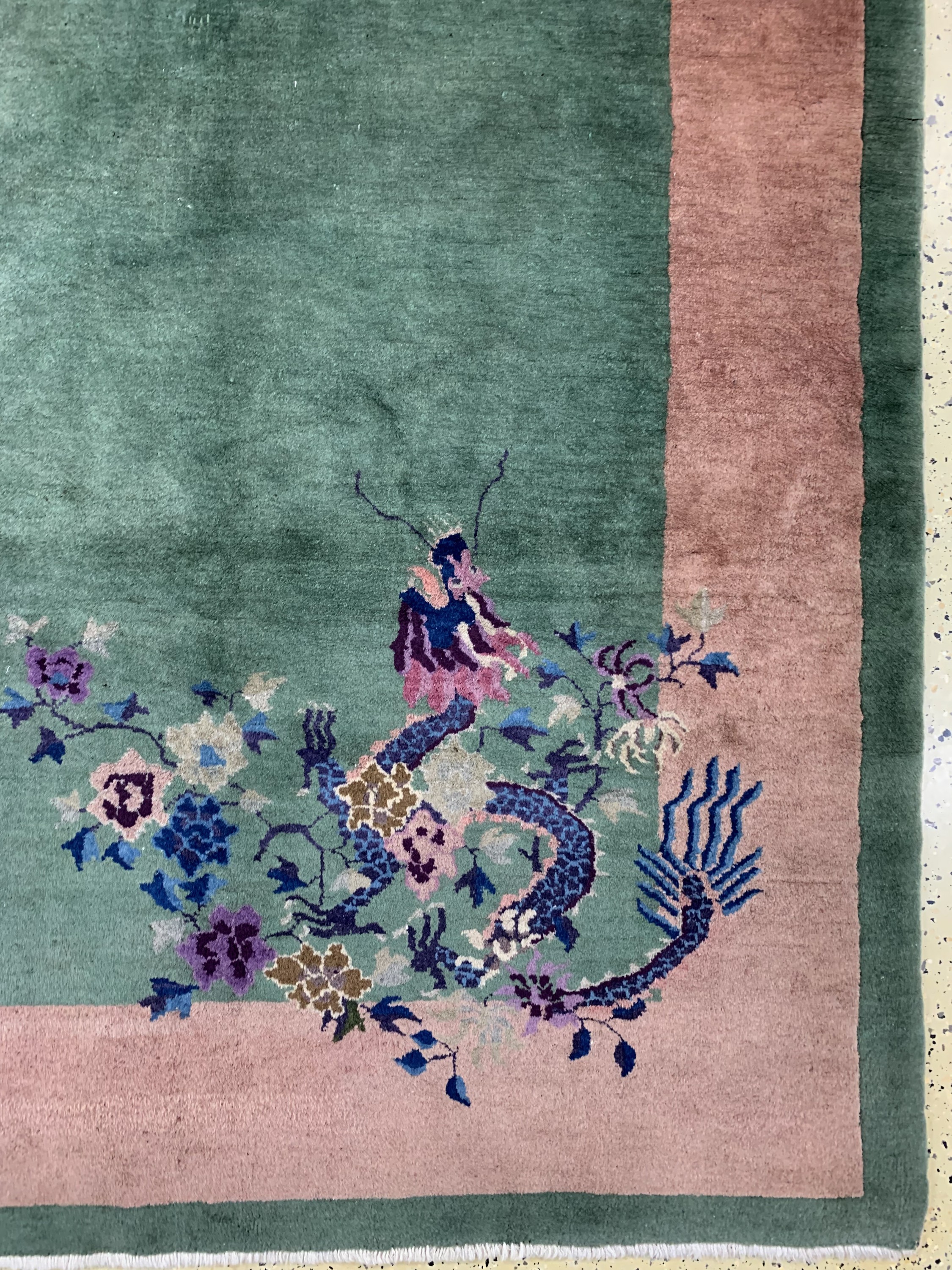 Detail a: Peking antik, China, um 1900, Wolle auf Baumwolle, ca. 294 x 248 cm, EHZ: 2, fachkundig gereinigt