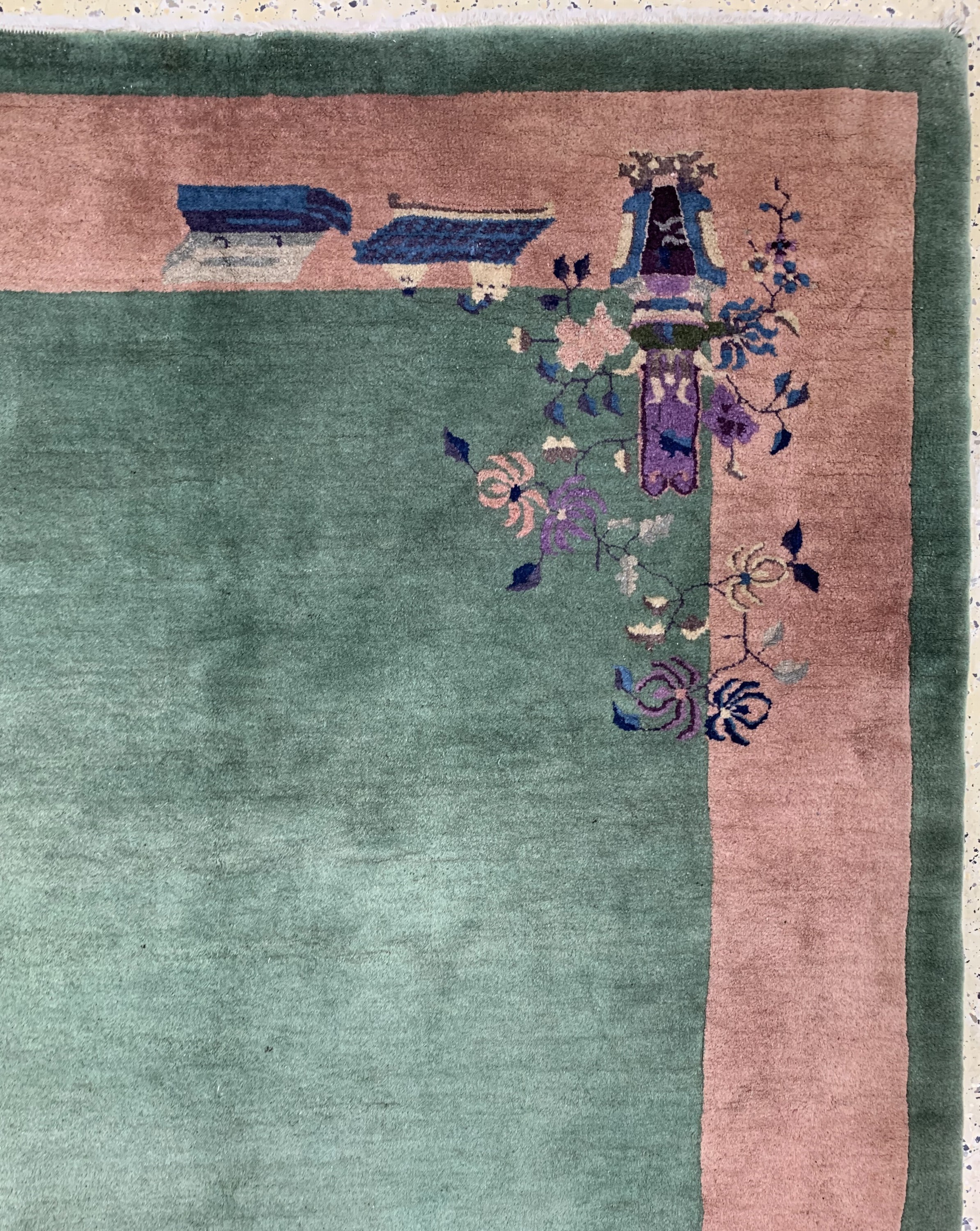 Detail d: Peking antik, China, um 1900, Wolle auf Baumwolle, ca. 294 x 248 cm, EHZ: 2, fachkundig gereinigt