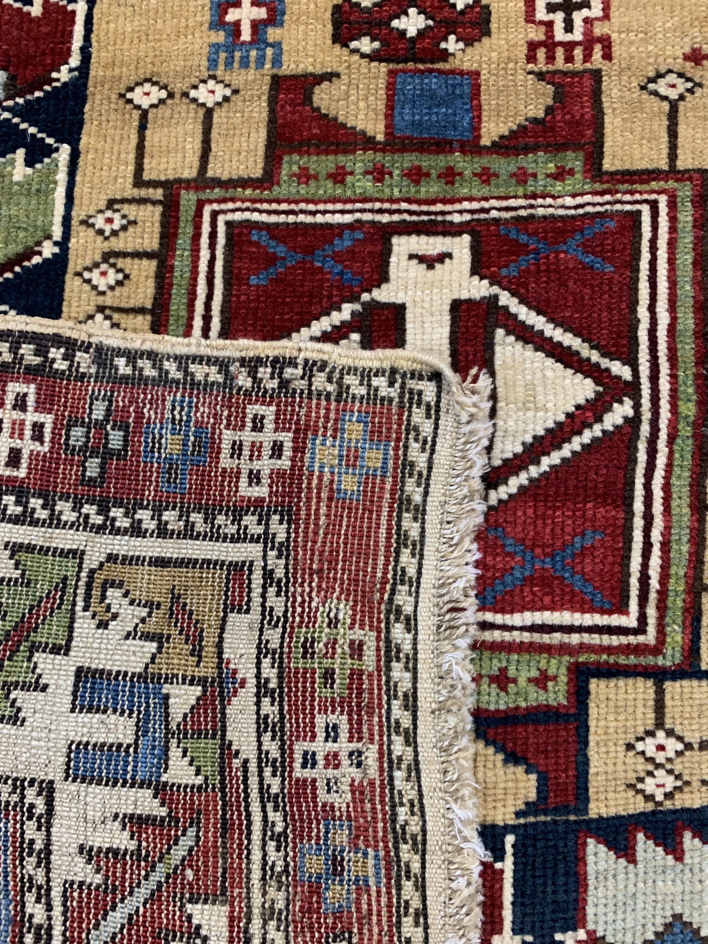 Detail h: Antiker"Schirwan"Kazak, Kaukasus, 19.Jhd, Wolle auf Wolle, ca. 155 x 134 cm, EHZ: 2