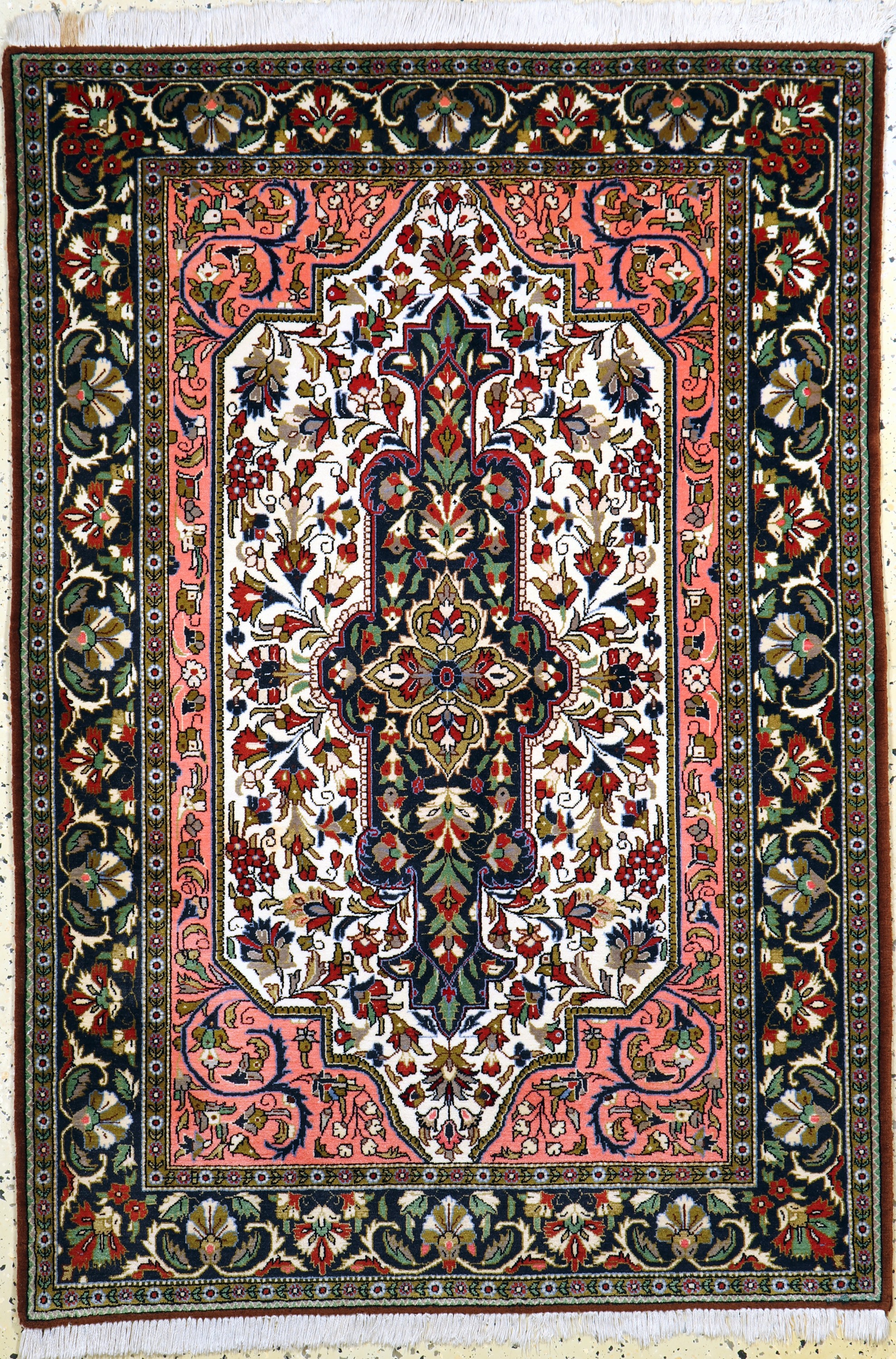 Ghom Kork, Persien, Ende 20.Jhd, Korkwolle mit Seide, ca. 157 x 100 cm, EHZ: 2