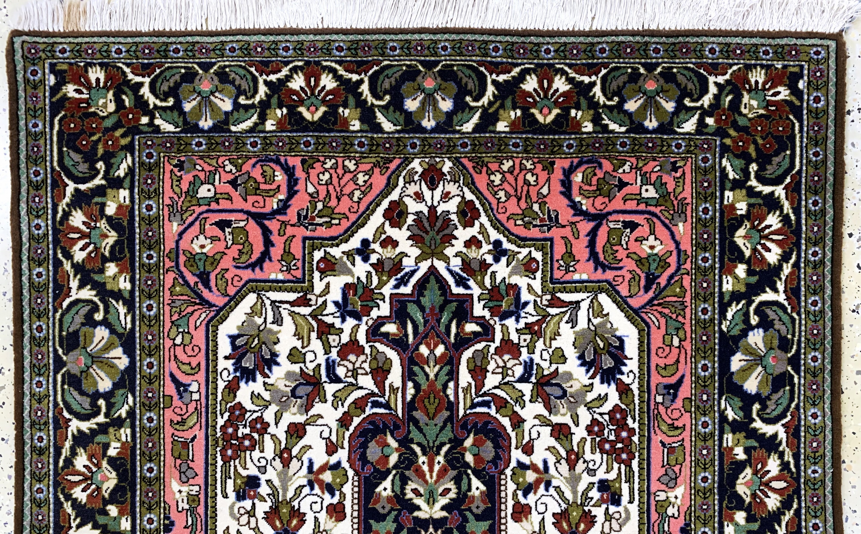 Detail a: Ghom Kork, Persien, Ende 20.Jhd, Korkwolle mit Seide, ca. 157 x 100 cm, EHZ: 2
