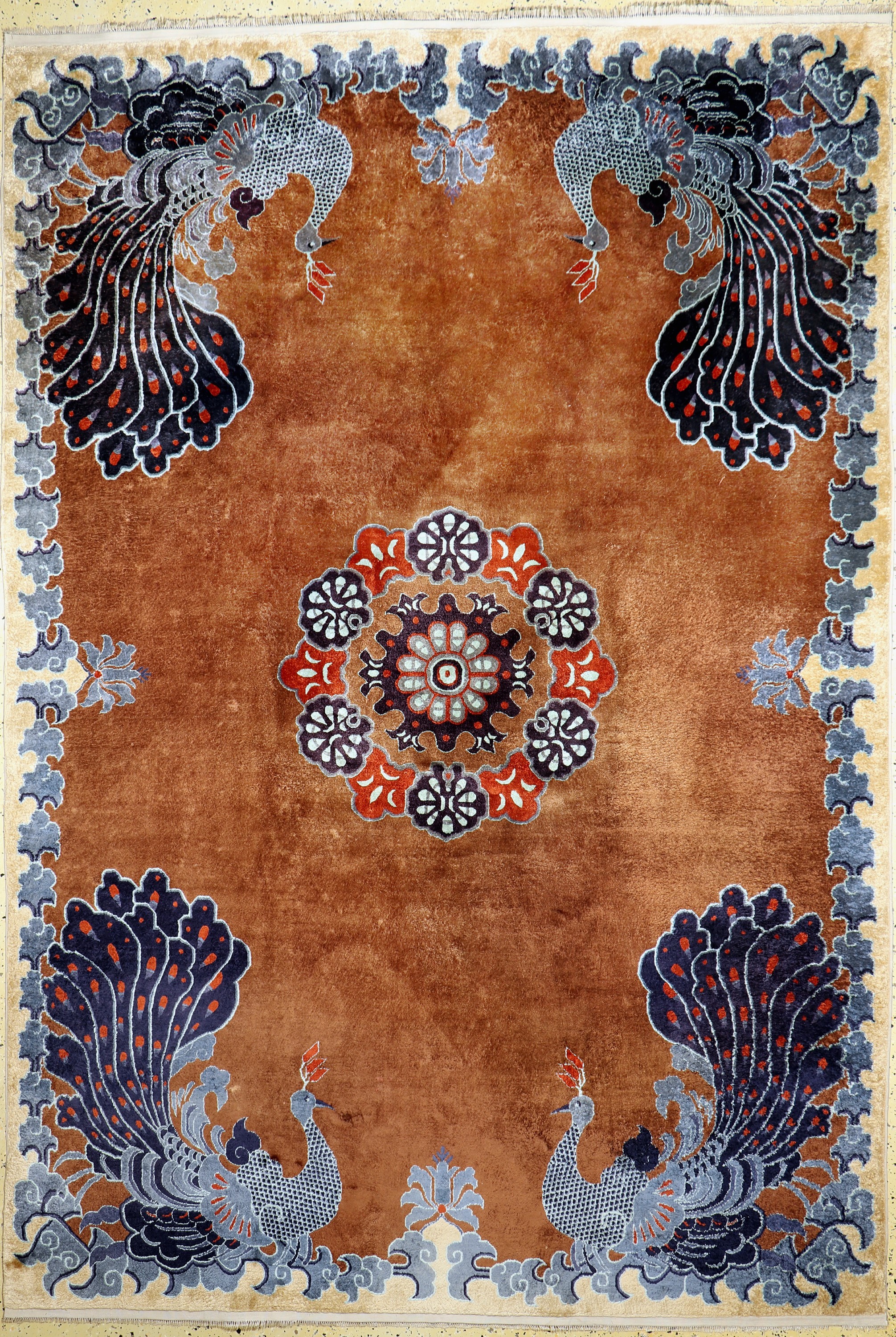 Seiden Peking, China, Anfang 20.Jhd, reine Naturseide, ca. 311 x 215 cm, EHZ: 2