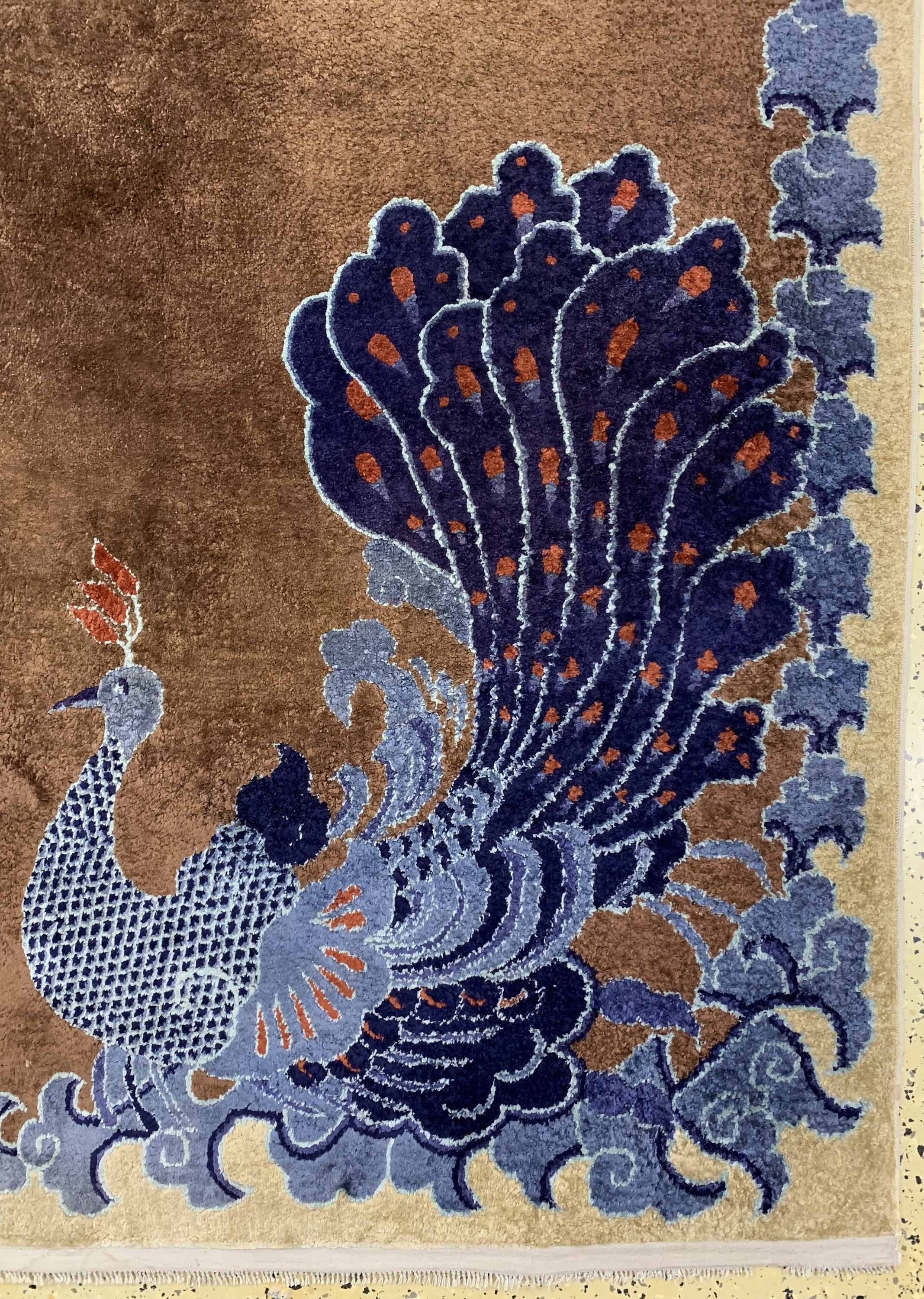 Detail a: Seiden Peking, China, Anfang 20.Jhd, reine Naturseide, ca. 311 x 215 cm, EHZ: 2