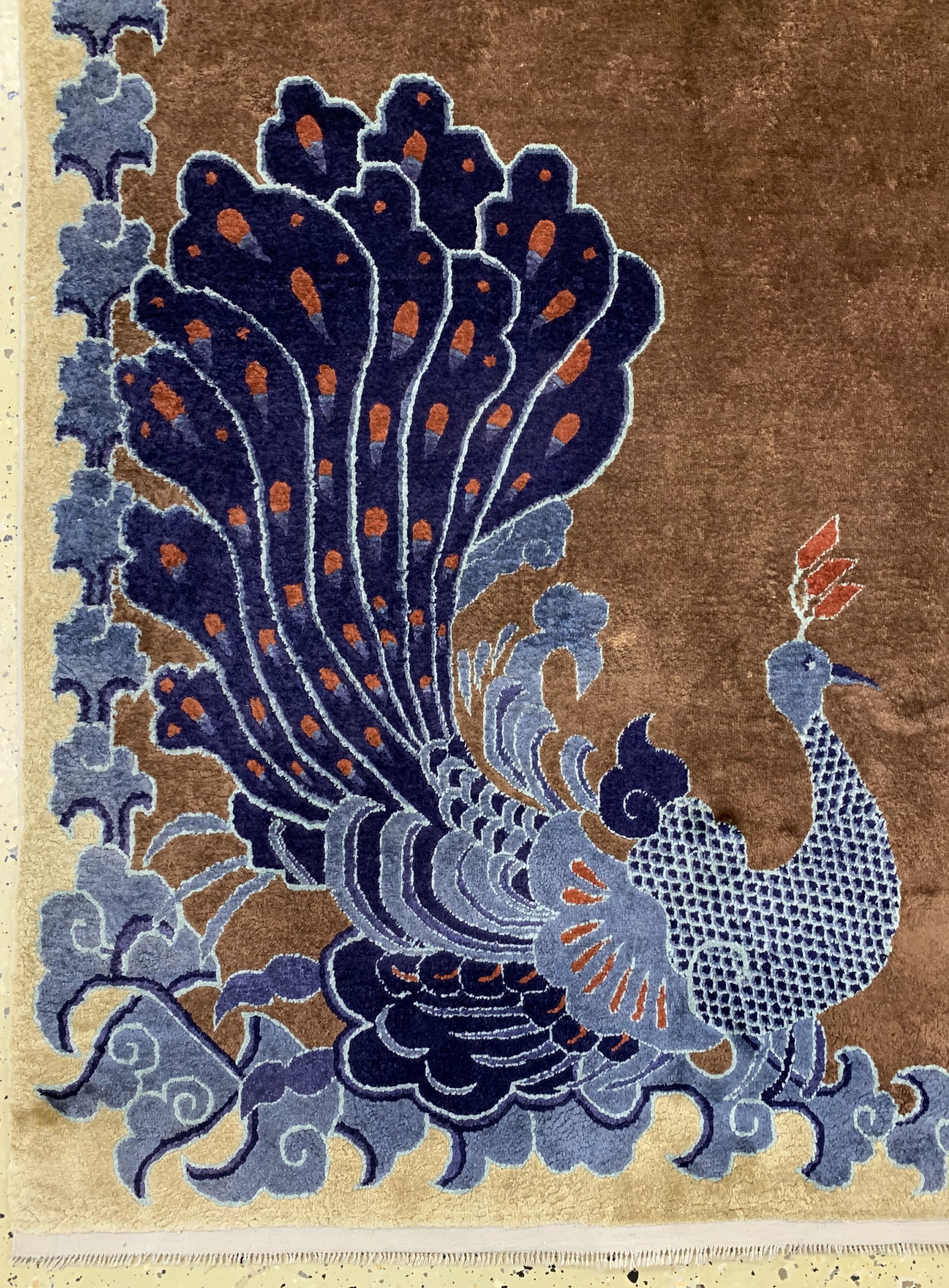 Detail b: Seiden Peking, China, Anfang 20.Jhd, reine Naturseide, ca. 311 x 215 cm, EHZ: 2