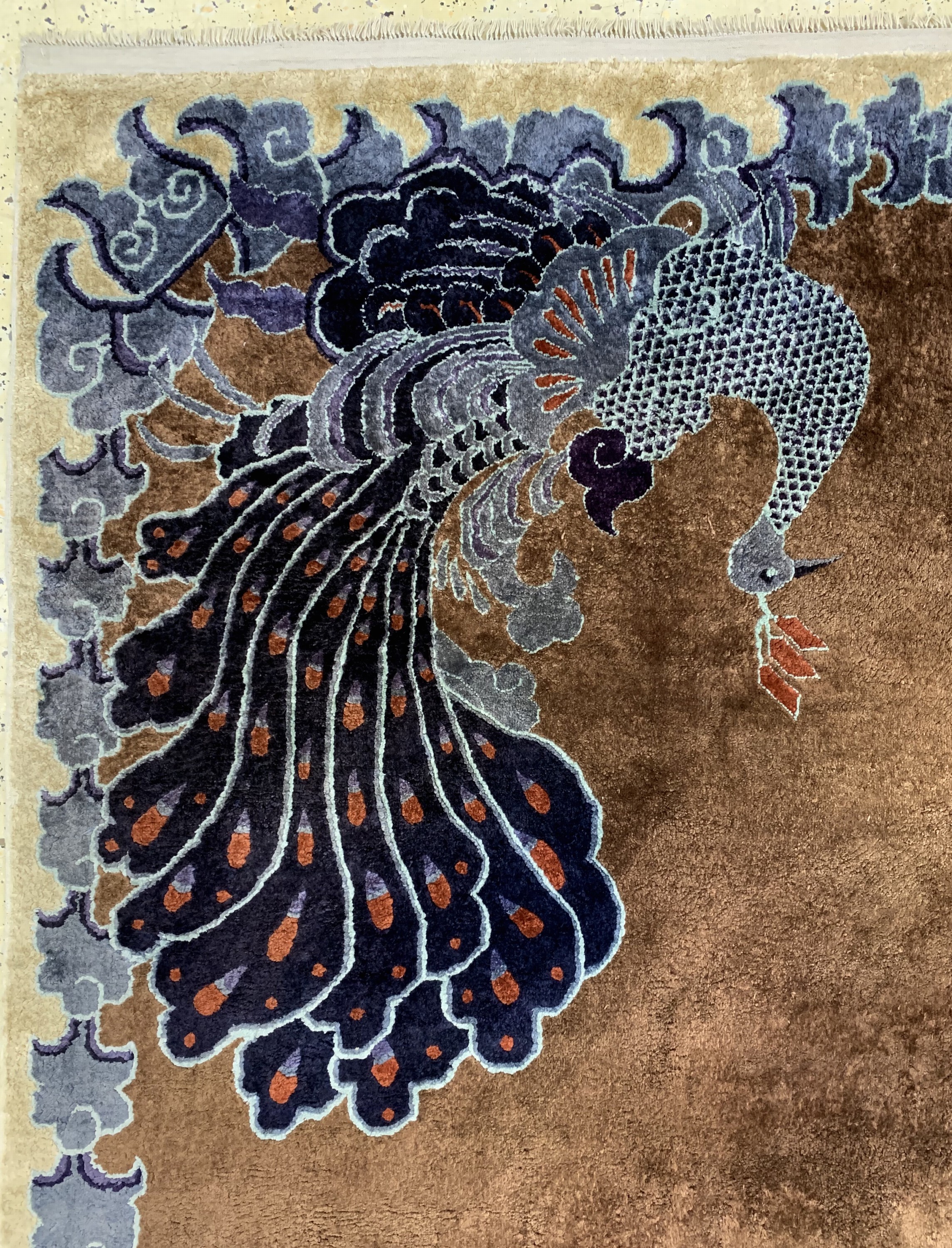 Detail d: Seiden Peking, China, Anfang 20.Jhd, reine Naturseide, ca. 311 x 215 cm, EHZ: 2