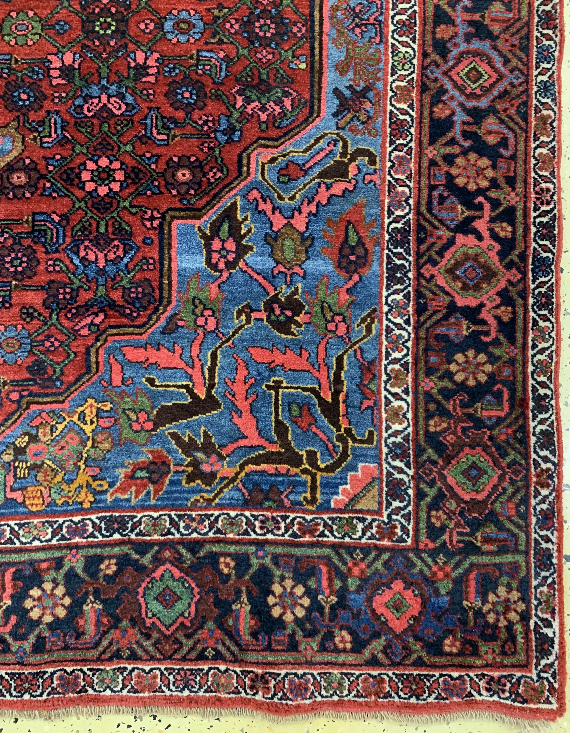 Detail a: Antiker Bidjar, Persien, um 1900, Wolle aufWolle, ca. 233 x 144 cm, gereinigt, EHZ: 2