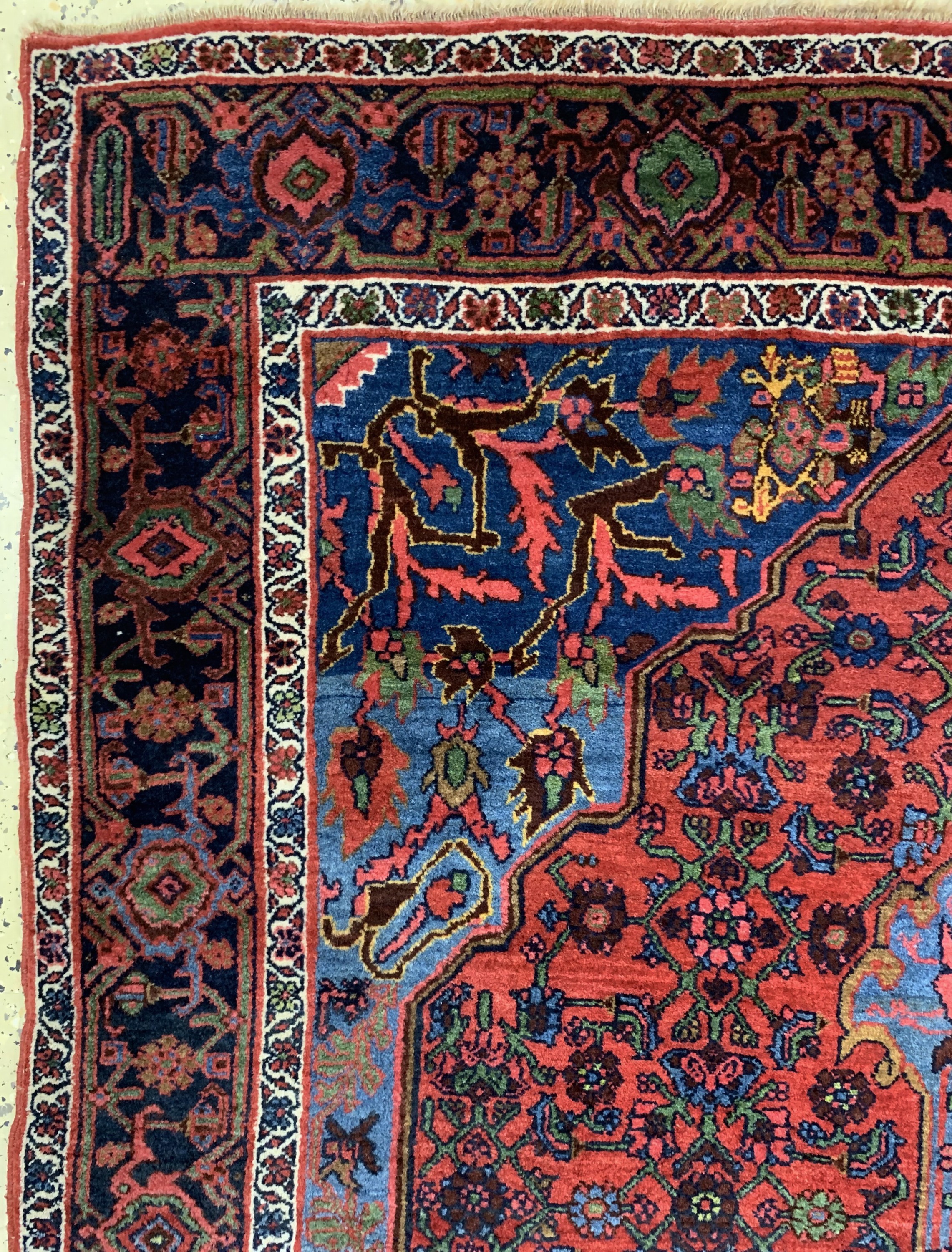 Detail d: Antiker Bidjar, Persien, um 1900, Wolle aufWolle, ca. 233 x 144 cm, gereinigt, EHZ: 2