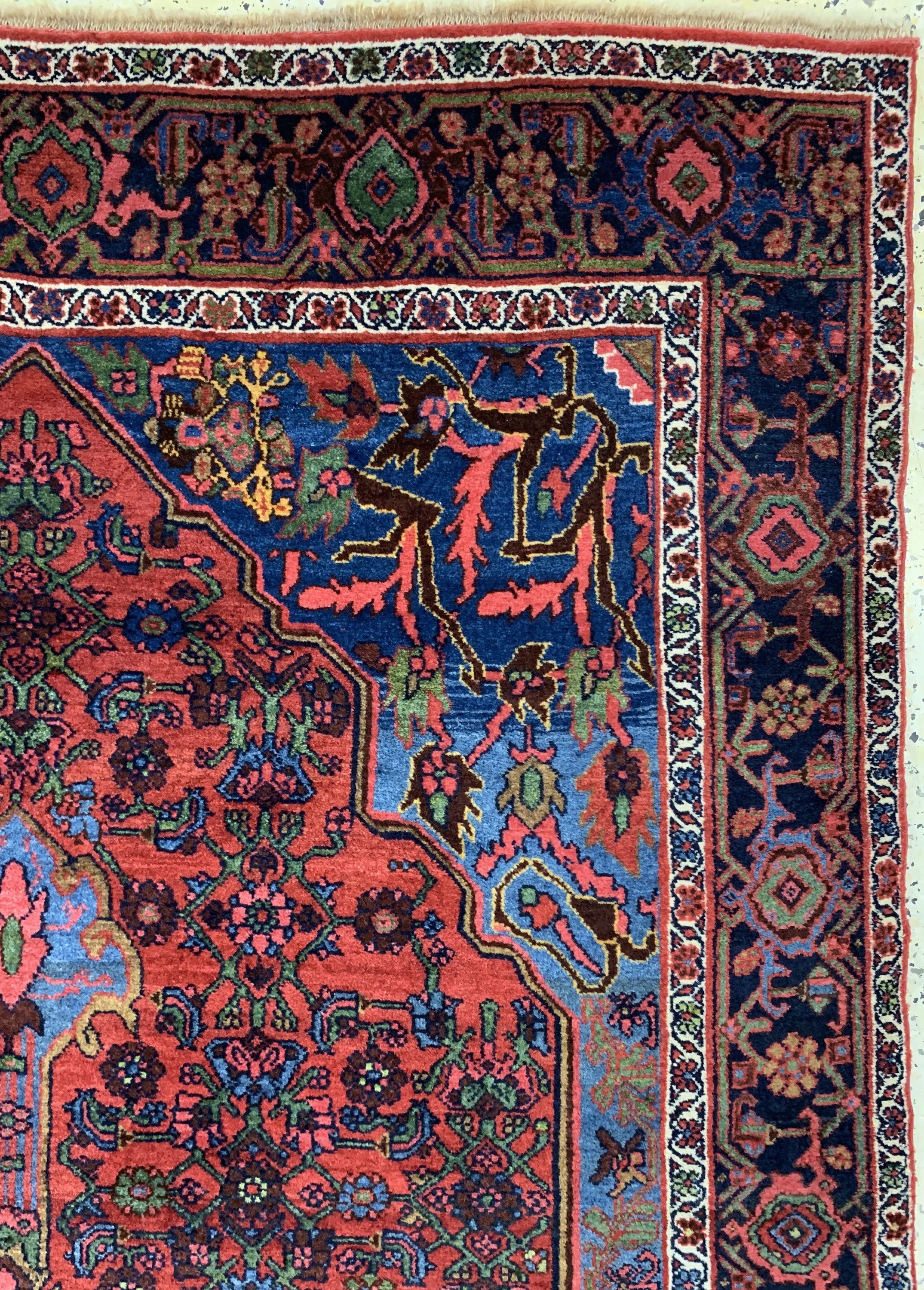 Detail e: Antiker Bidjar, Persien, um 1900, Wolle aufWolle, ca. 233 x 144 cm, gereinigt, EHZ: 2