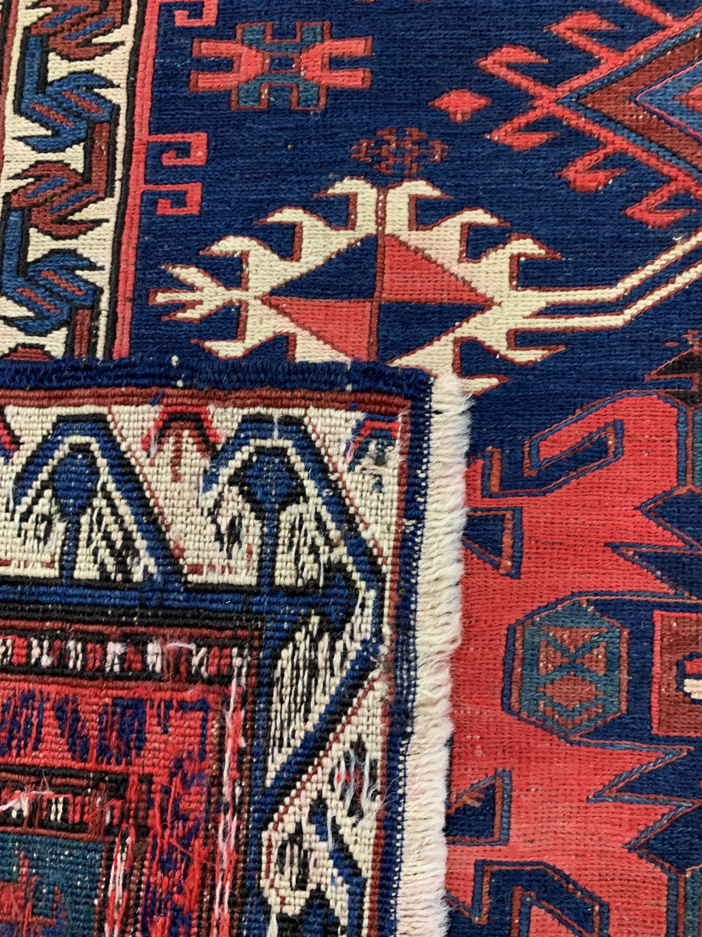 Detail g: Antiker Sumakh, Kaukasus, um 1900, Wolle auf Wolle, ca. 380 x 169 cm, EHZ: 1-2