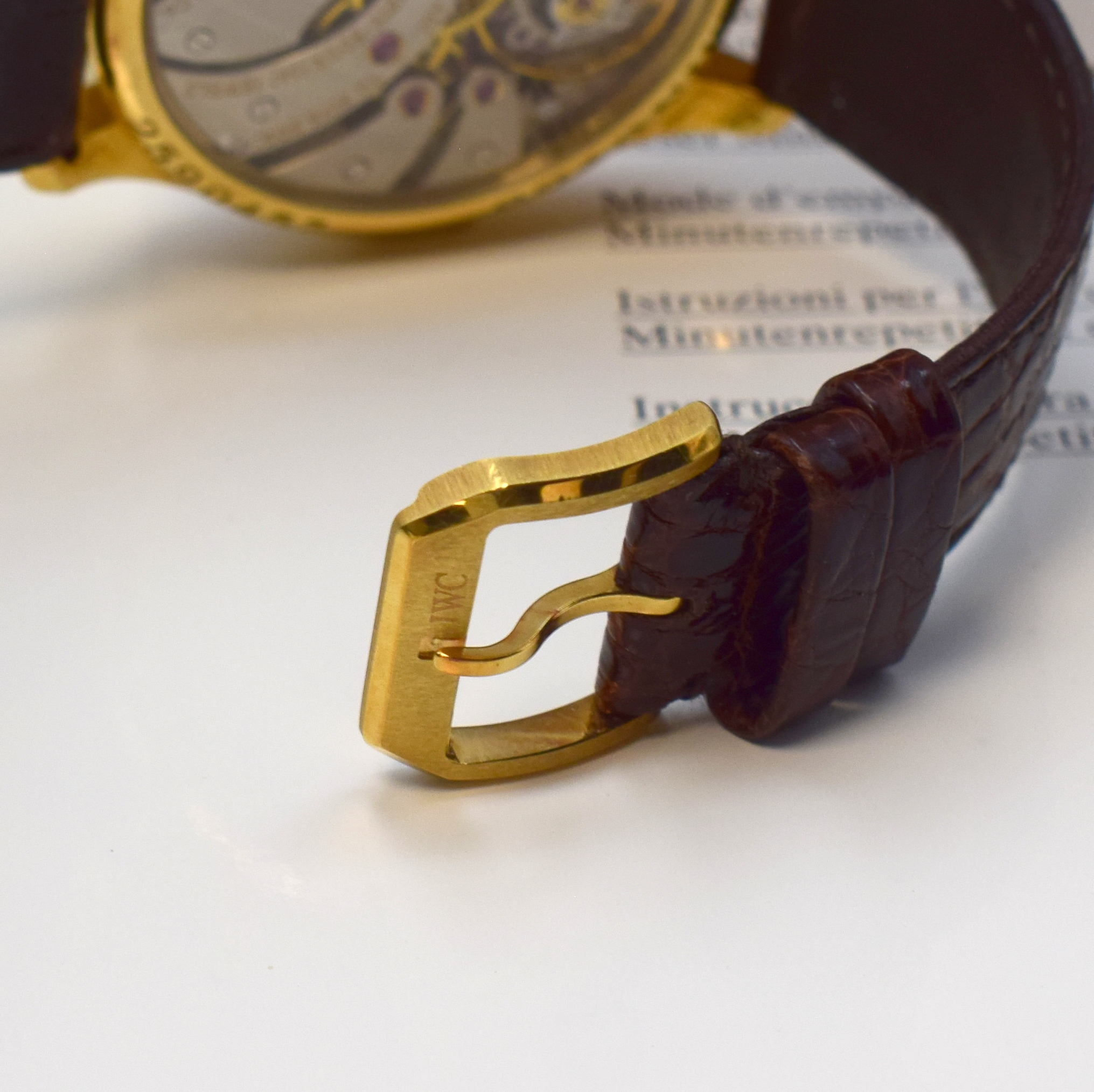 Detail b: IWC hochfeine und extrem seltene, auf 250 Stück limitierte Herrenarmbanduhr Portugieser mit Minutenrepetition Referenz 5240, Handaufzug, GG 750/000 ...