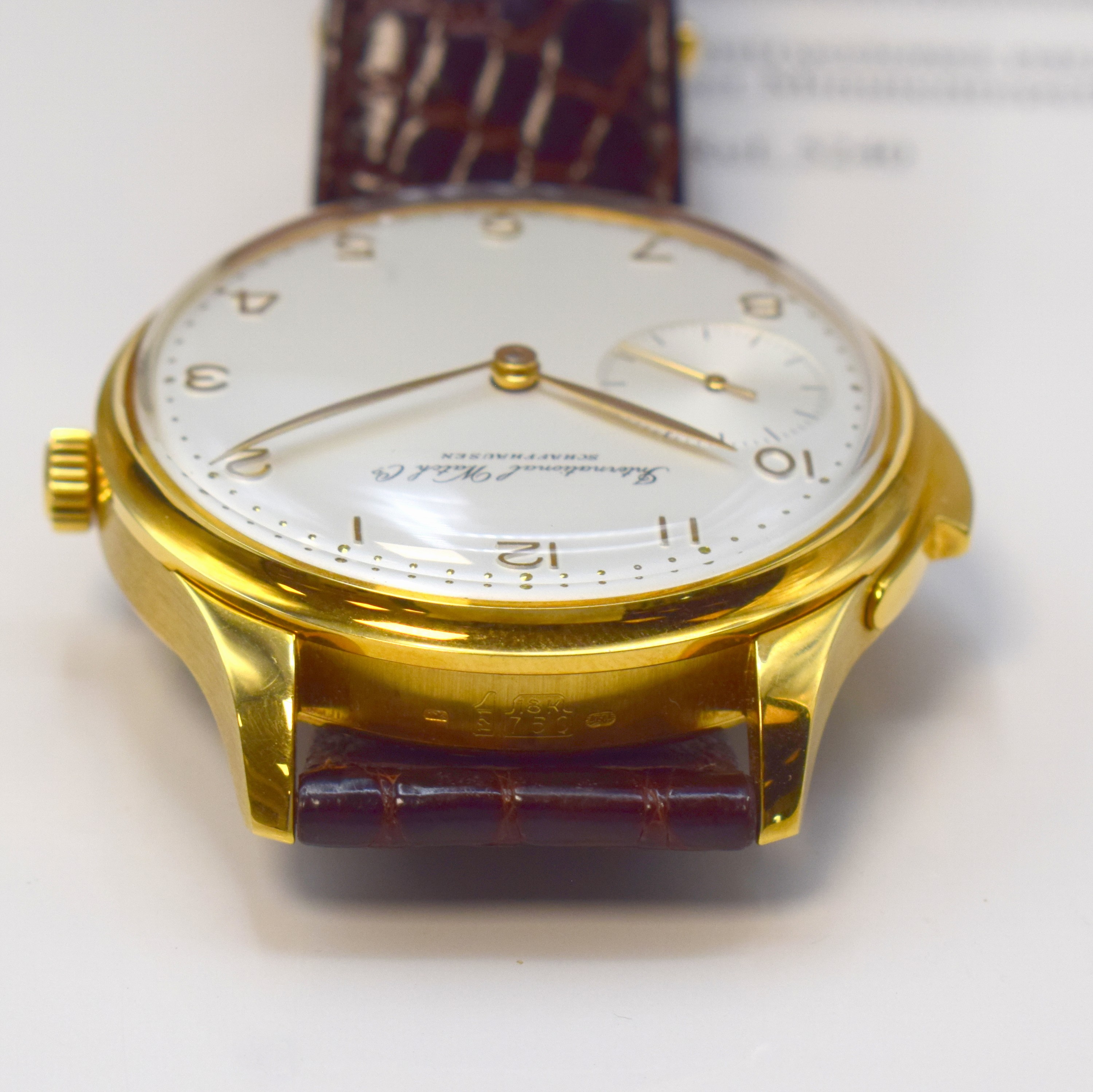 Detail e: IWC hochfeine und extrem seltene, auf 250 Stück limitierte Herrenarmbanduhr Portugieser mit Minutenrepetition Referenz 5240, Handaufzug, GG 750/000 ...