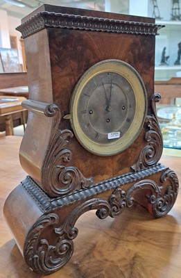 26824371b - Tischuhr, mit Wiener Schlag, sign. Josef Rammel Wien, um 1850, Holzgehäuse mit ...