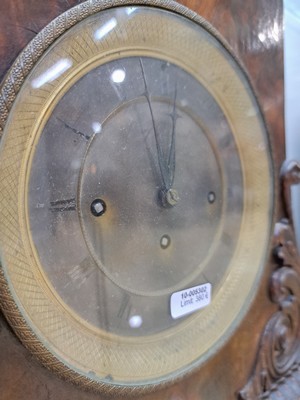 26824371g - Tischuhr, mit Wiener Schlag, sign. Josef Rammel Wien, um 1850, Holzgehäuse mit ...