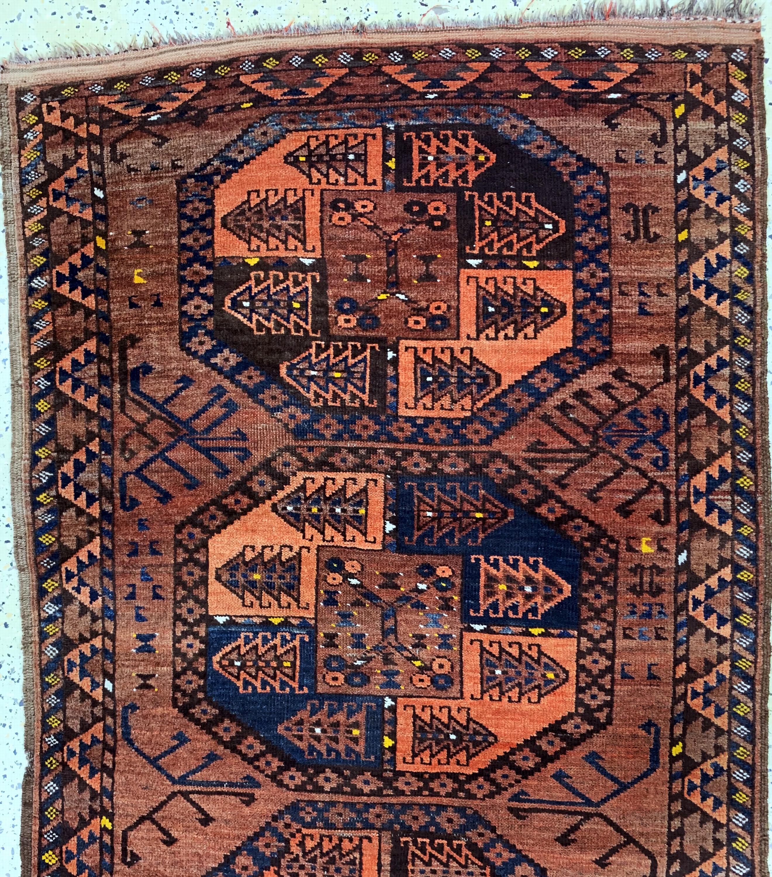Detail a: Ersari, Turkmenistan, um 1900, Wolle auf Wolle, ca. 205 x 102 cm, EHZ: 2-3