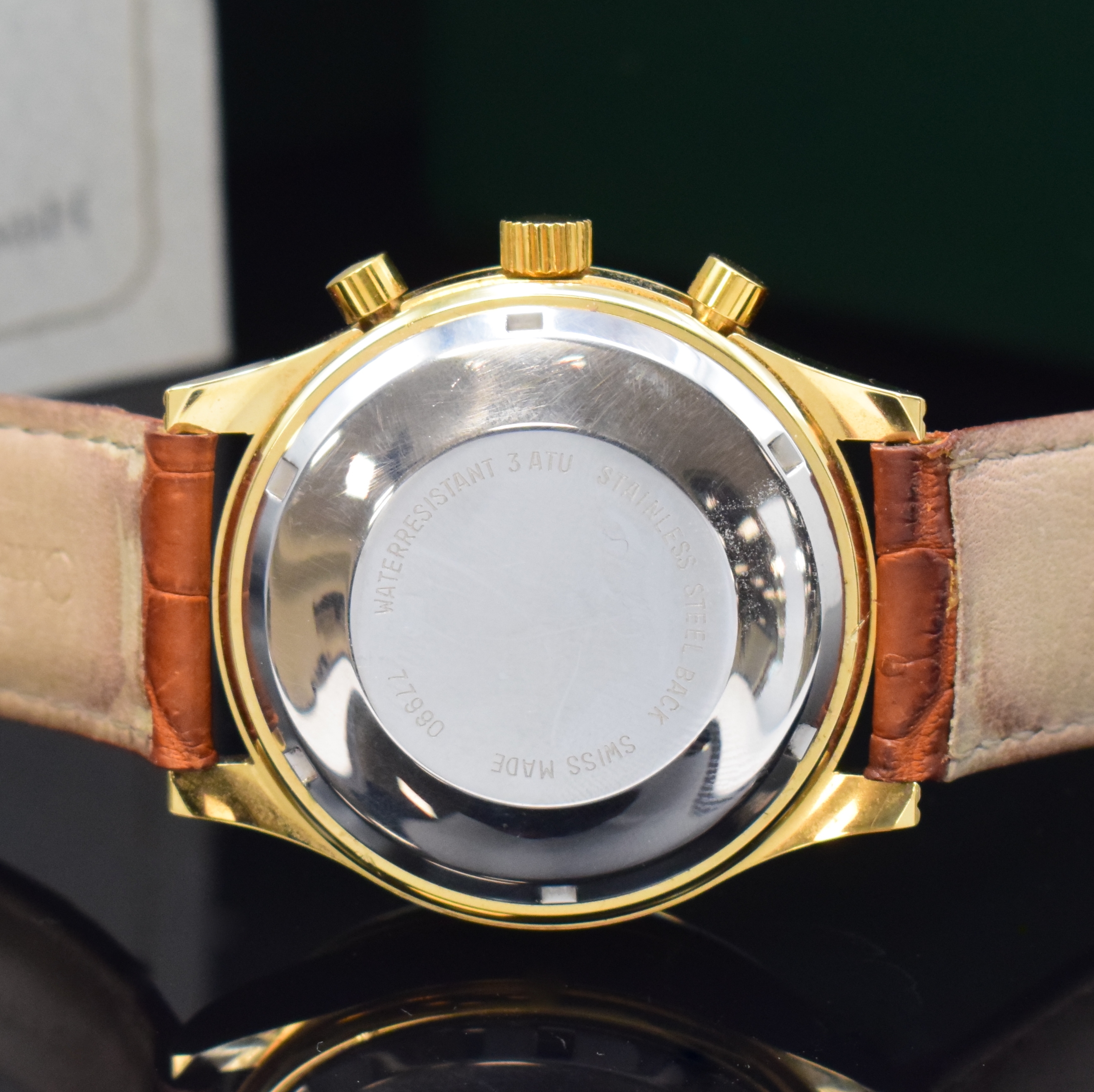 Detail d: CHRONOSWISS Armbandchronograph mit Mondphase und Datum Referenz CH77951EM, Schweiz lt. orig. Pap. verk. 1997, Automatik, verg. Geh. m. verschr. ...