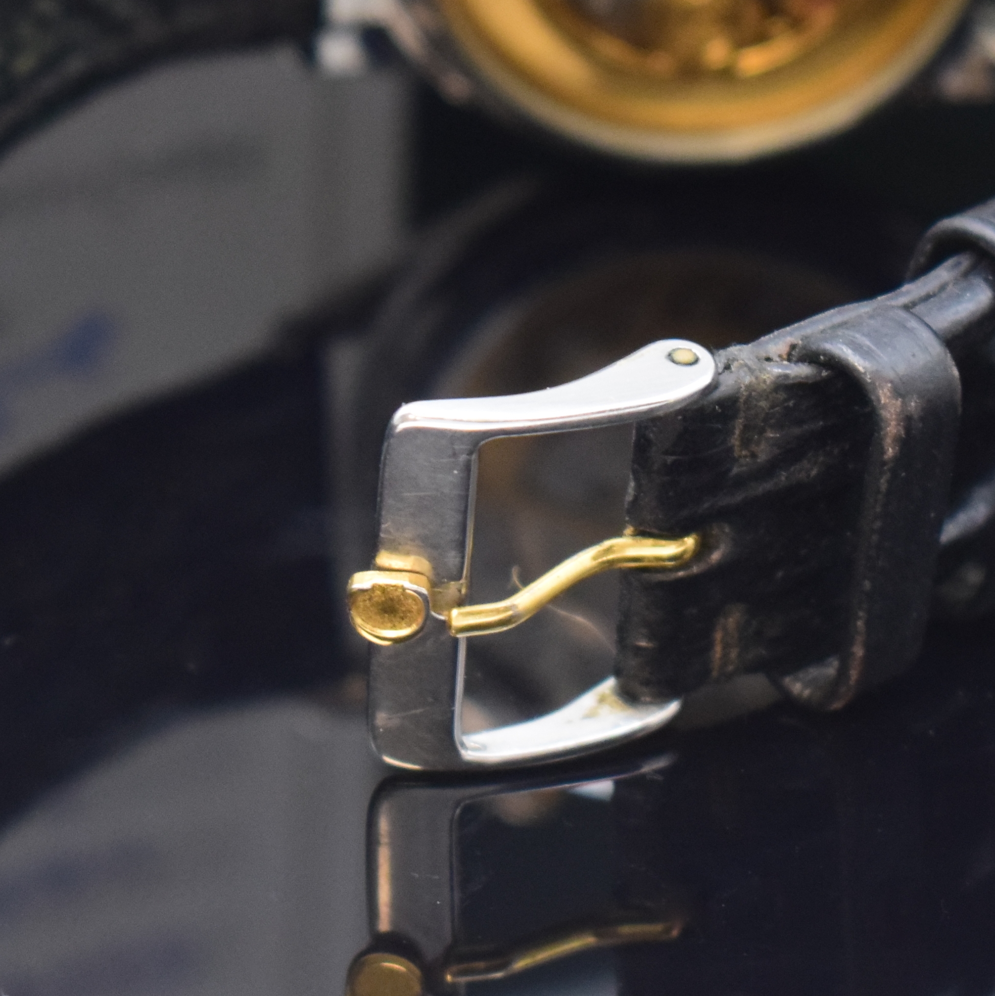 Detail b: CHRONOSWISS Pacific Armbandchronograph in Stahl/Gold Referenz 7514SI, Schweiz lt. orig. Pap. verk. 1997, beids. vergl. Geh., Boden u. Krone verschr., ...