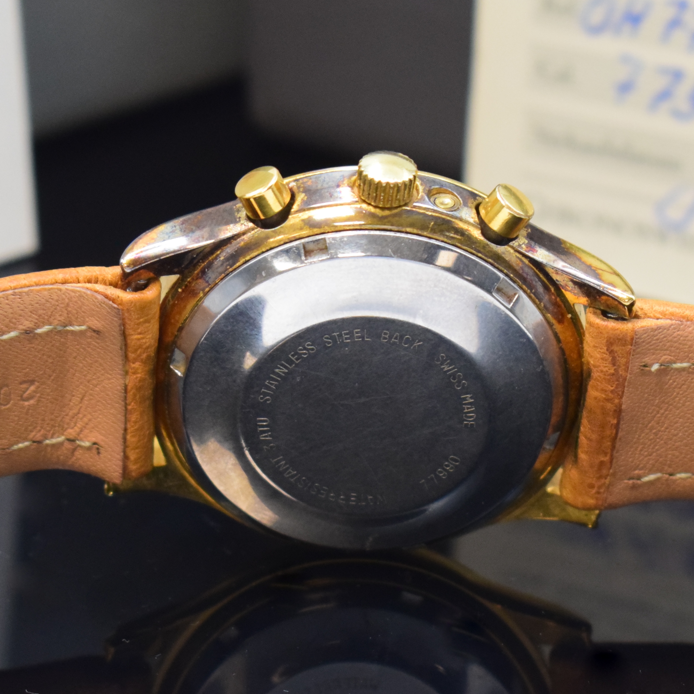Detail d: CHRONOSWISS Armbandchronograph mit Mondphase und Datum Referenz CH77951Si, Schweiz verk. lt. orig. Pap. 1991, Automatik, verg. Geh. m. verschr. ...