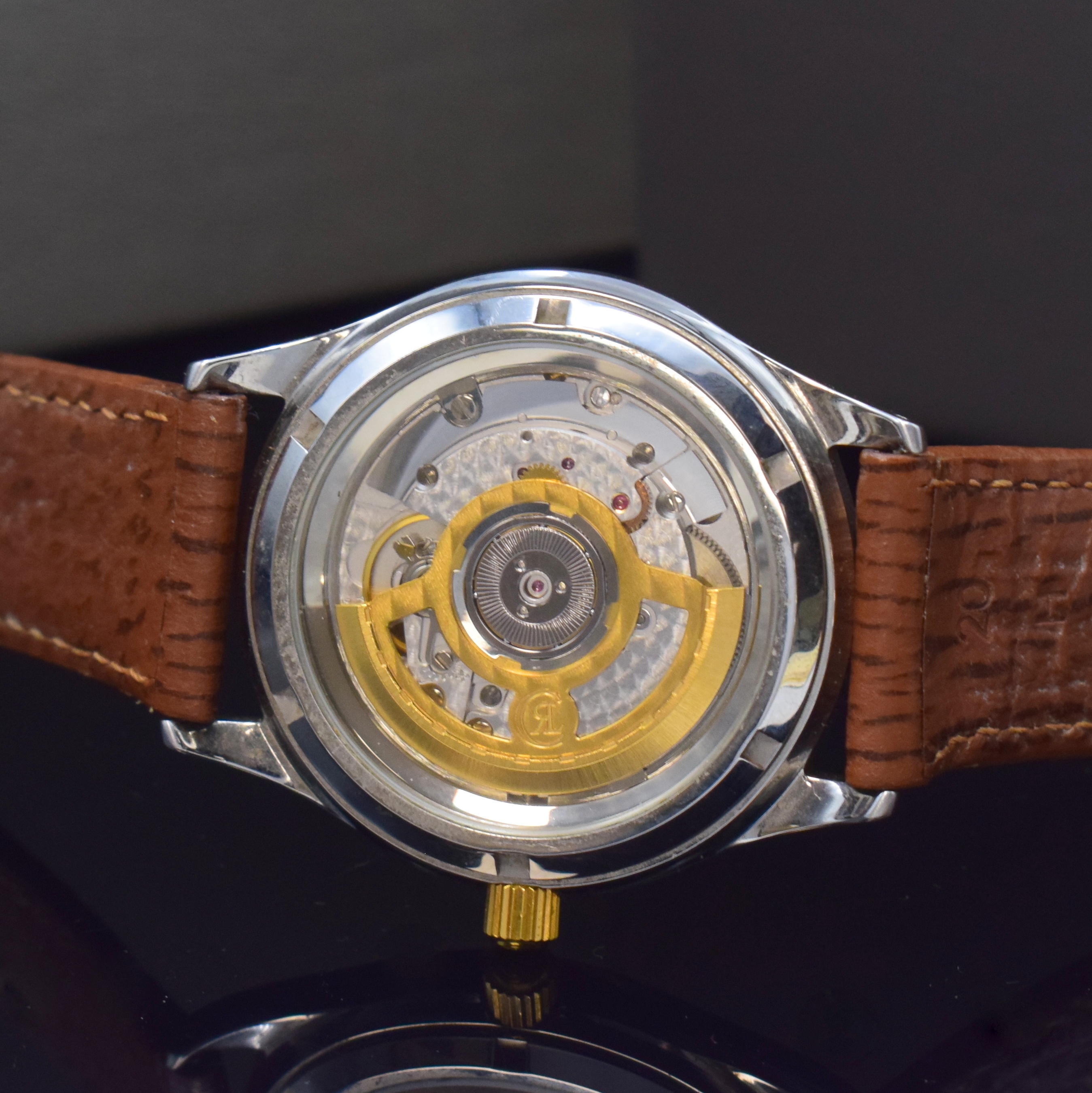 Detail e: CHRONOSWISS Pacific Armbanduhr in Stahl/Gold Referenz CH2814, Schweiz lt. orig. Pap. verk. 1996, Automatik, beids. vergl. Geh., Boden u. Krone ...