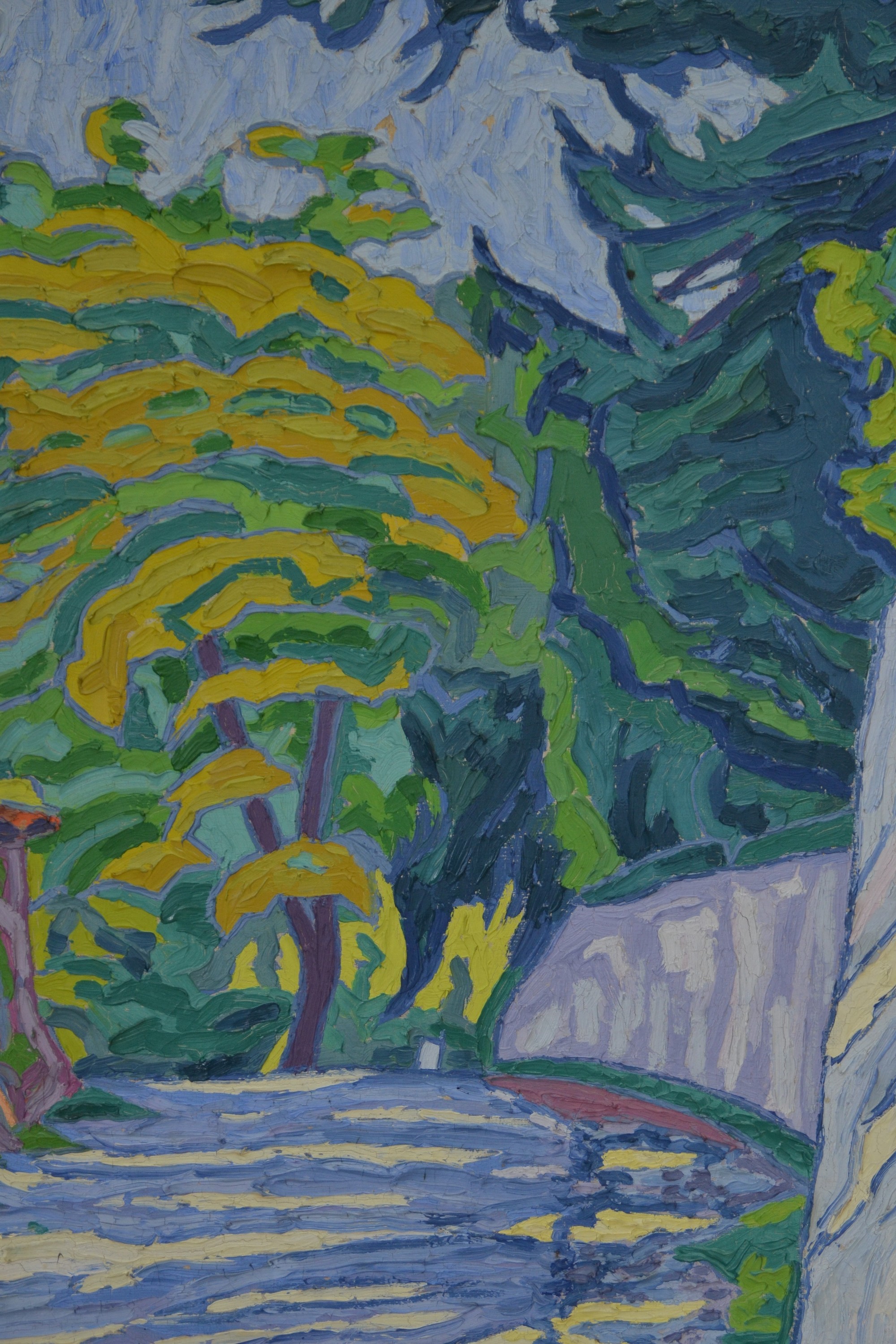 Detail b: Josef Schultz, 1892-1972 Düsseldorf, "bei San Materno" so rückseitig betitelt, links unten signiert und datiert 1927, expressiv ...