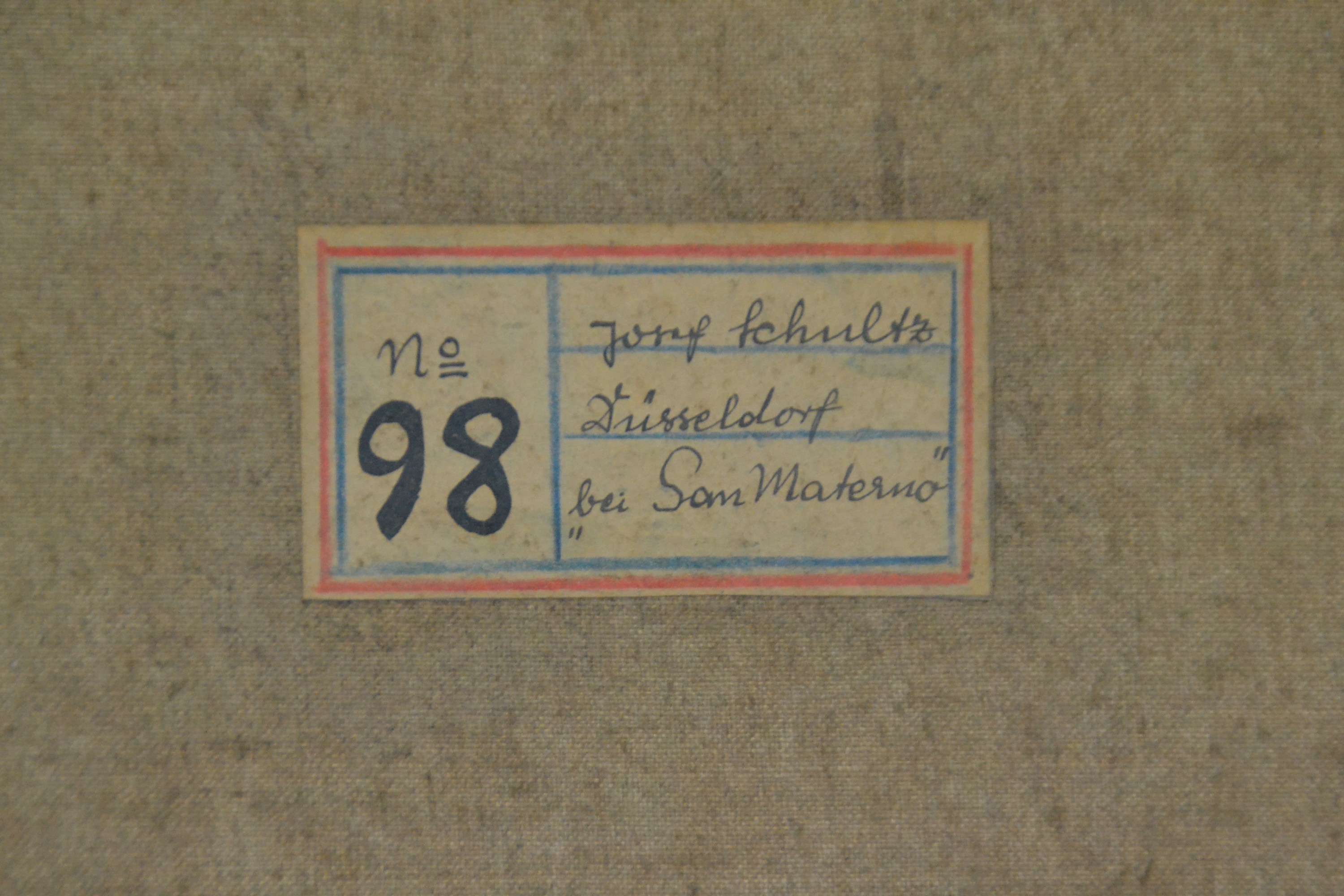 Detail e: Josef Schultz, 1892-1972 Düsseldorf, "bei San Materno" so rückseitig betitelt, links unten signiert und datiert 1927, expressiv ...