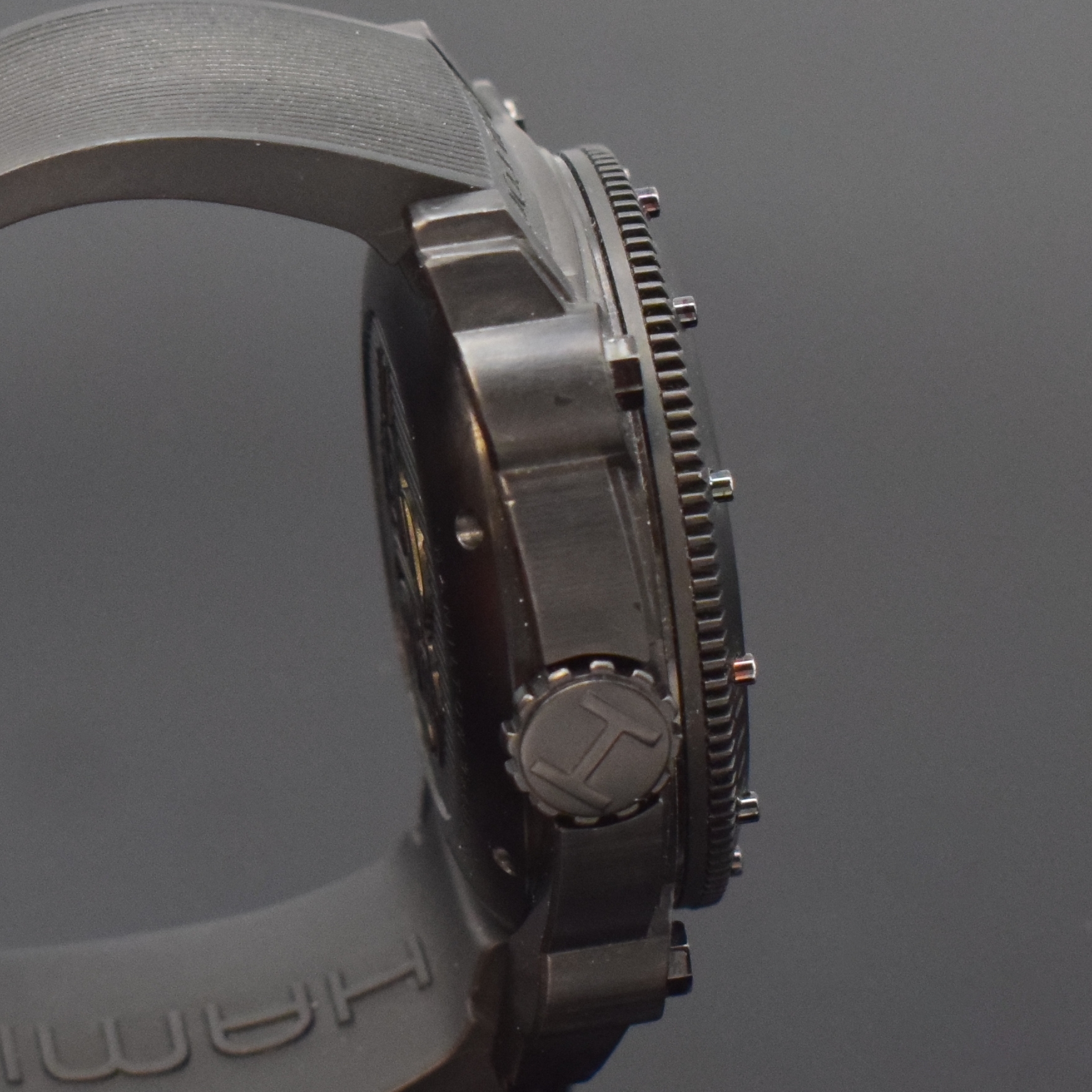 Detail b: HAMILTON Herrenarmbanduhr Khaki Navy Below Zero Referenz H785850, Automatik, Schweiz um 2015, PVD beschichtetes Edelstahlgeh. inkl. orig. ...