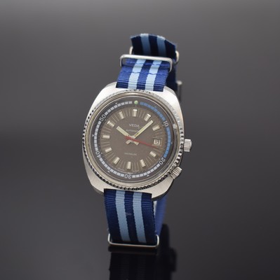 Image VEDA big Divers wristwatch, Switzerland around 1970, self winding, stainless steel case, ...