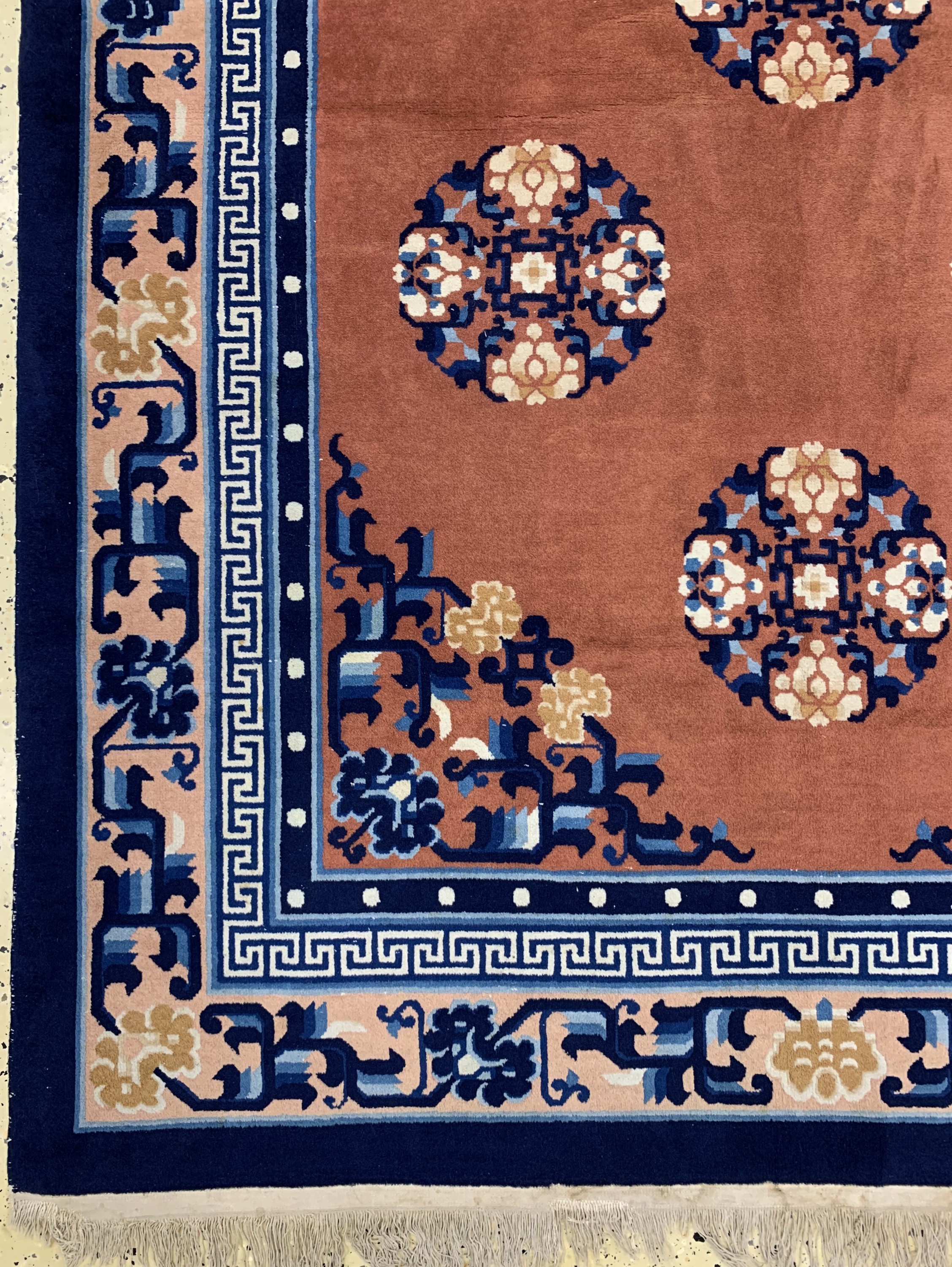 Detail b: Antik-Finish, China, Mitte 20.Jhd, Wolle auf Baumwolle, ca. 280 x 185 cm, EHZ: 2