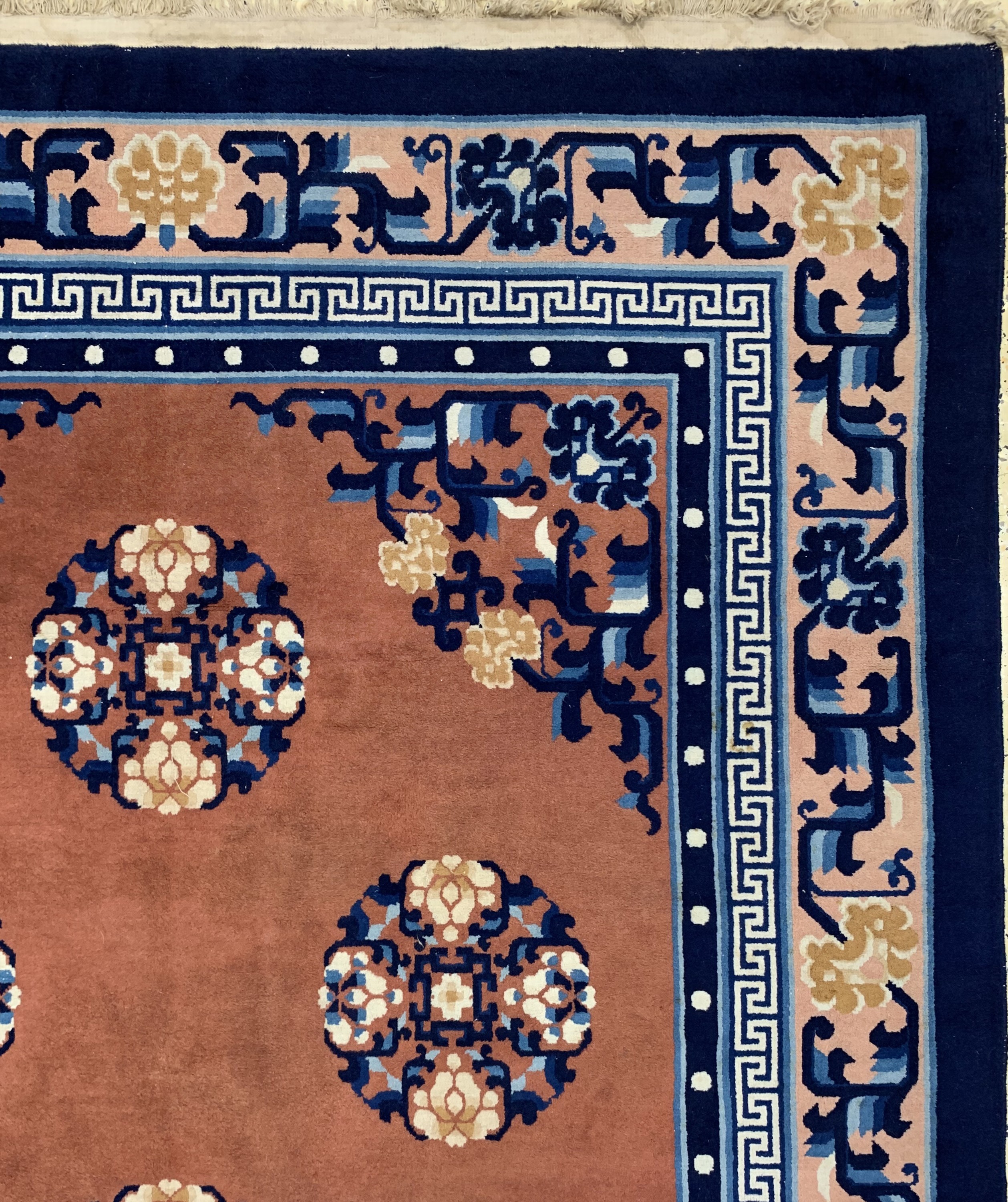 Detail d: Antik-Finish, China, Mitte 20.Jhd, Wolle auf Baumwolle, ca. 280 x 185 cm, EHZ: 2