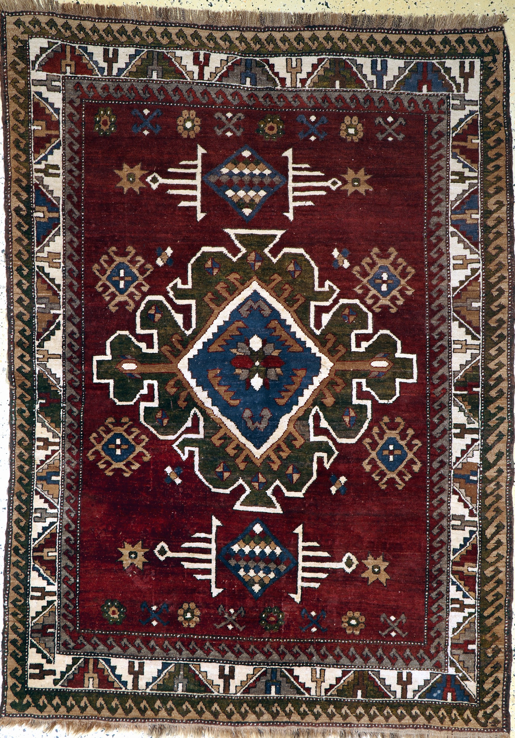Kars Kazak, Türkei, Mitte 20.Jhd, Wolle aufWolle, ca. 210 x 152 cm, EHZ: 2