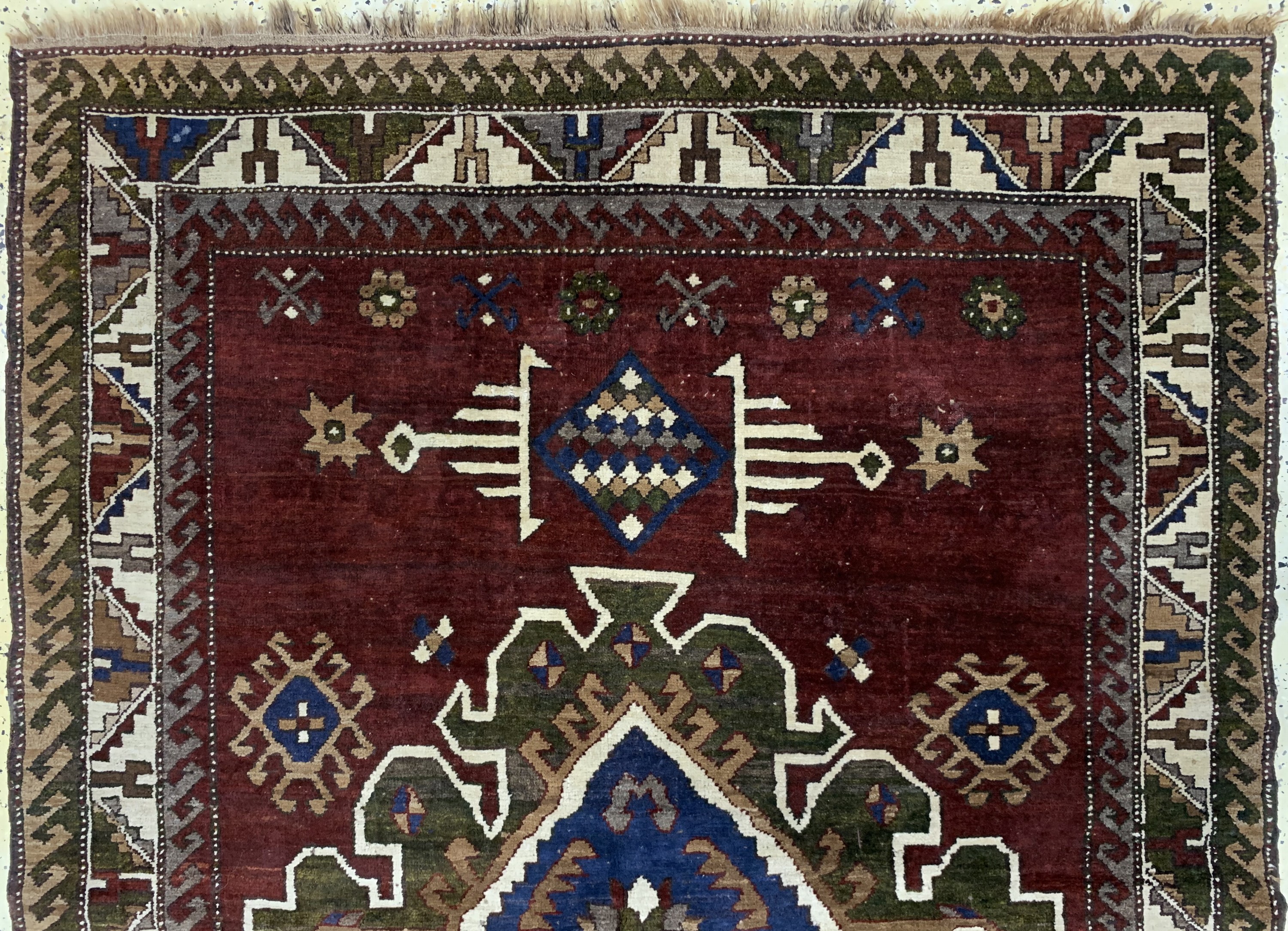 Detail a: Kars Kazak, Türkei, Mitte 20.Jhd, Wolle aufWolle, ca. 210 x 152 cm, EHZ: 2