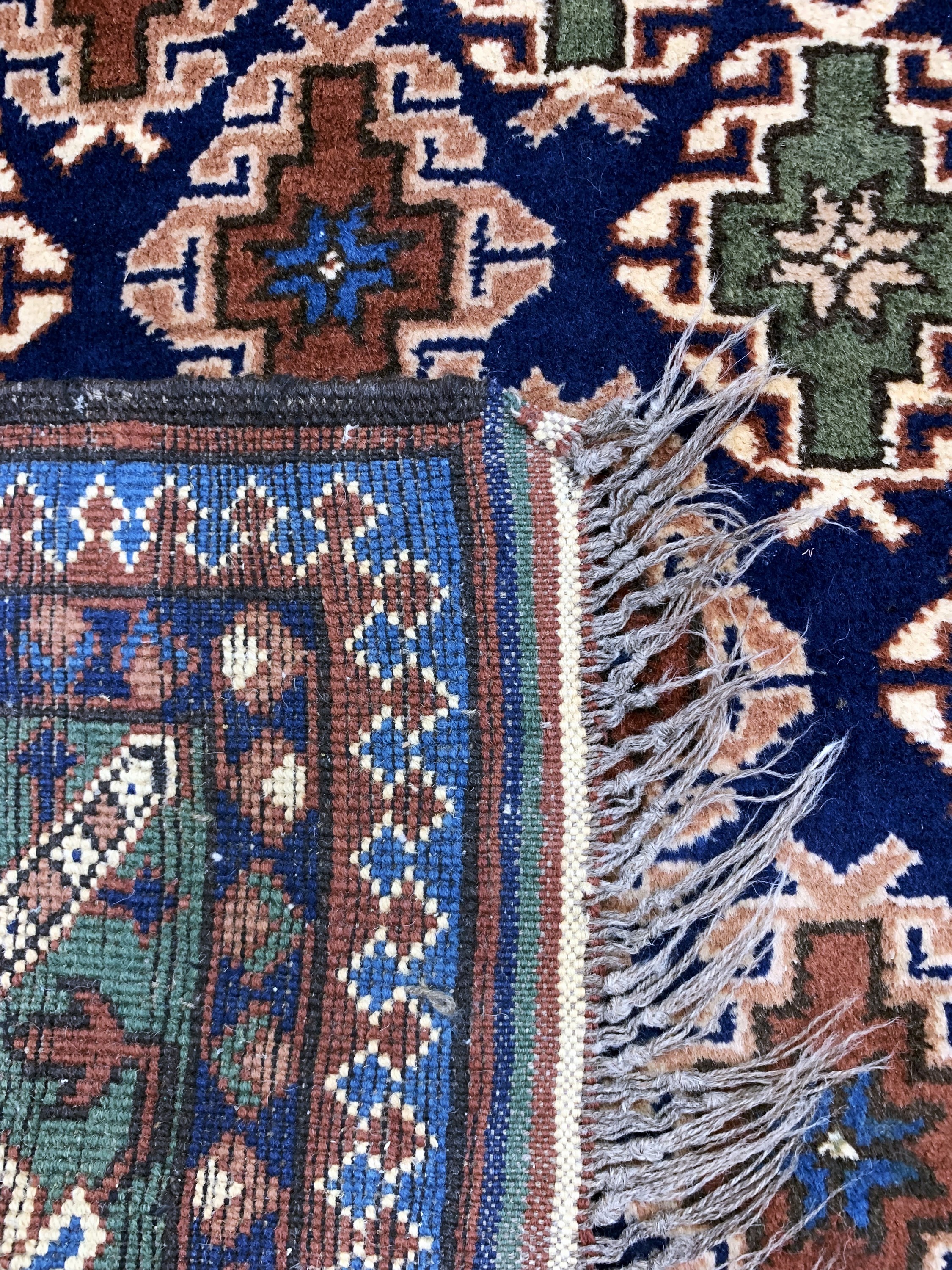 Detail d: Khalmohammadi, Afghanistan, Ende 20.Jhd, Wolle auf Wolle, ca. 195 x 150 cm, EHZ: 2