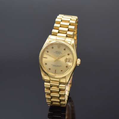 Image ROLEX Datejust reference 6624/6627 very rare 18k yellow gold medium wristwatch, ...