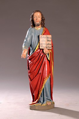 Image Image carving, Jesus' missionary command, 19th century, wood, fully sculpted, open ...