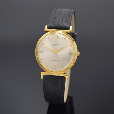 Image CERTINA 18k yellow gold gents wristwatch blue ribbon, self winding, Switzerland around ...