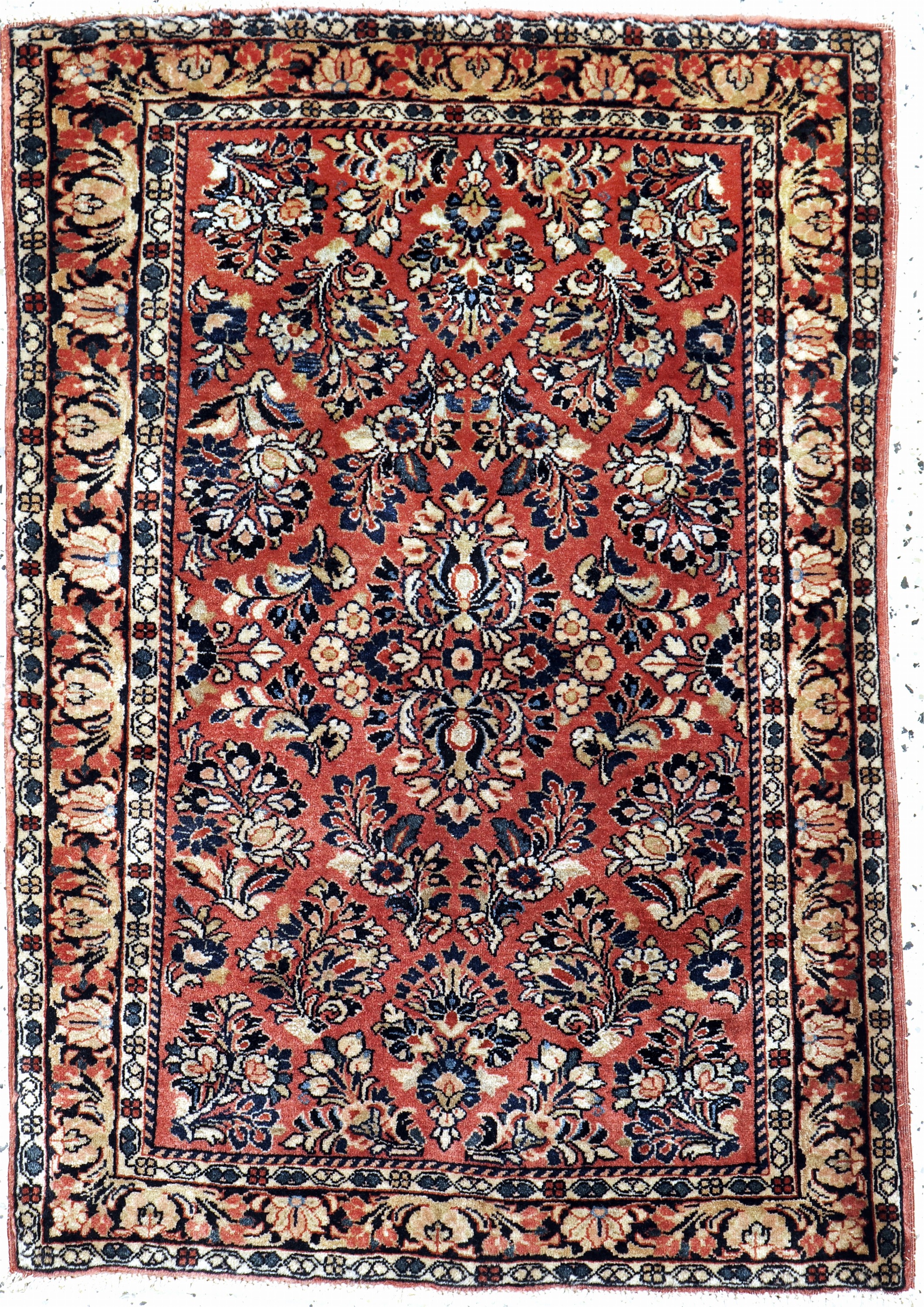 Us Re-Import Sarogh, Persien, Anfang 20.Jhd, Wolle auf Baumwolle, ca. 115 x 80 cm, EHZ: 2