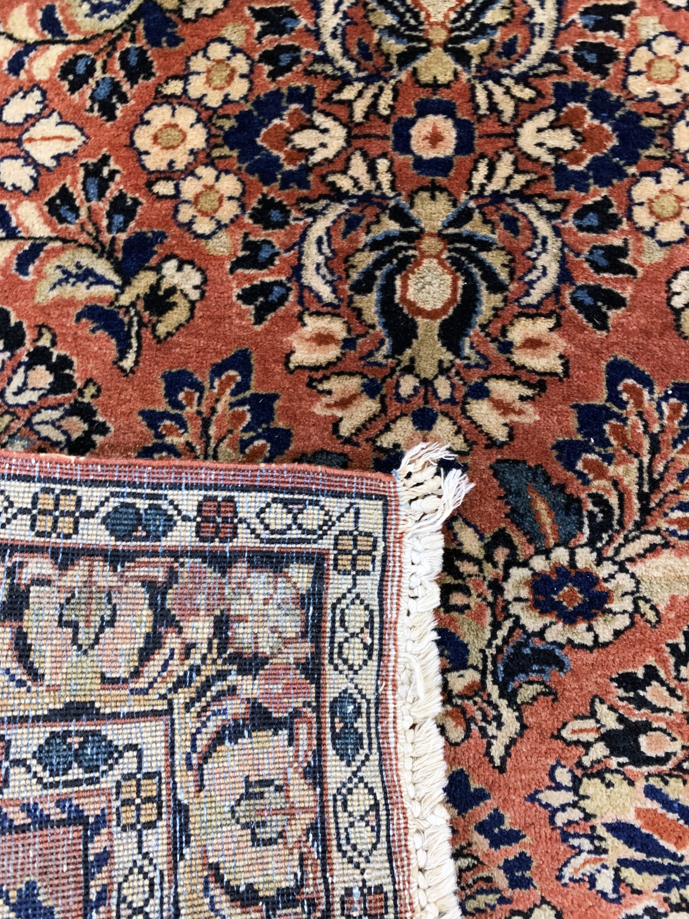 Detail d: Us Re-Import Sarogh, Persien, Anfang 20.Jhd, Wolle auf Baumwolle, ca. 115 x 80 cm, EHZ: 2