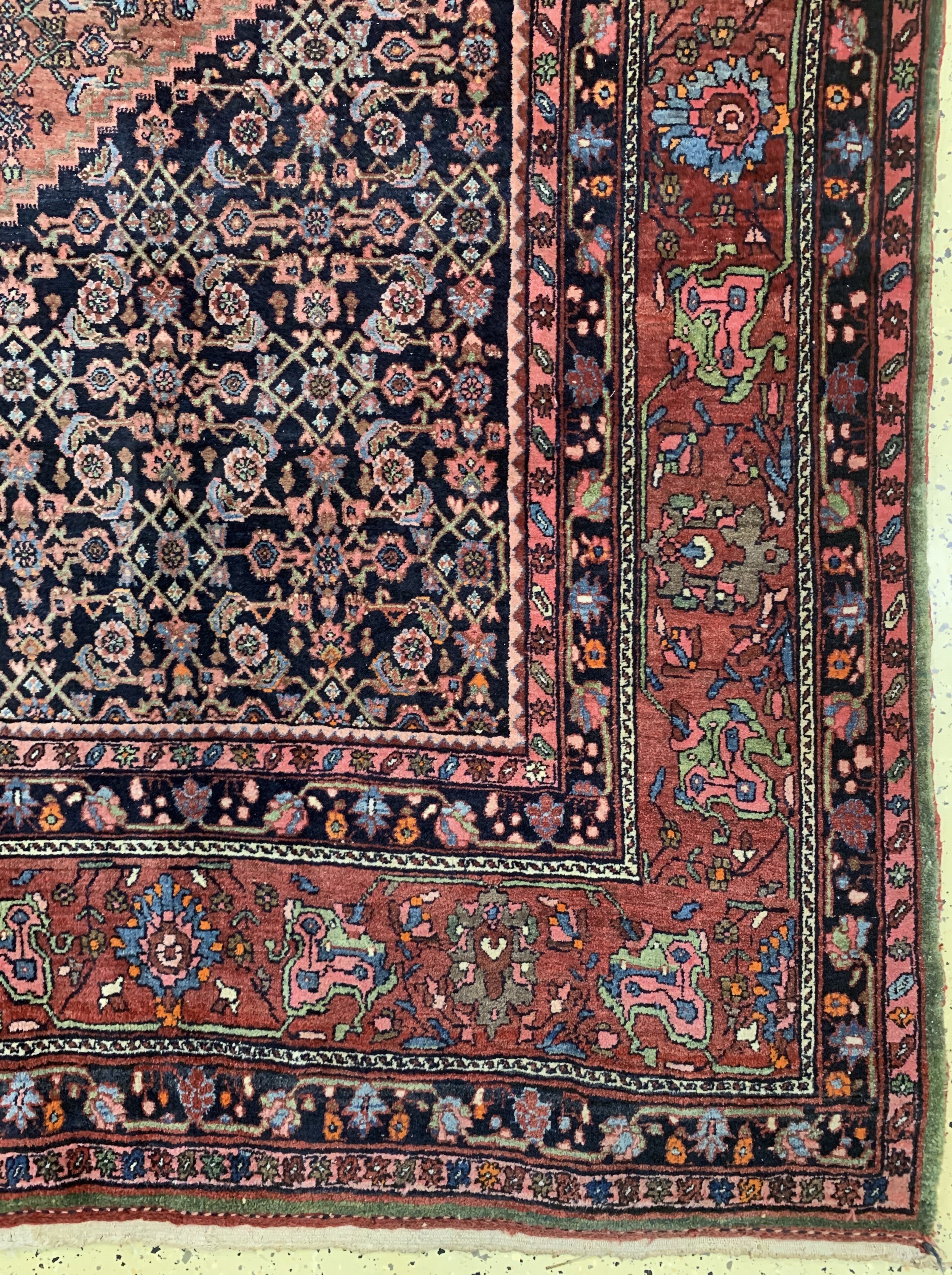 Detail a: Bidjar alt, Persien, Anfang 20.Jhd, Wolle auf Baumwolle, ca. 404 x 300 cm, verblasst, EHZ: 2