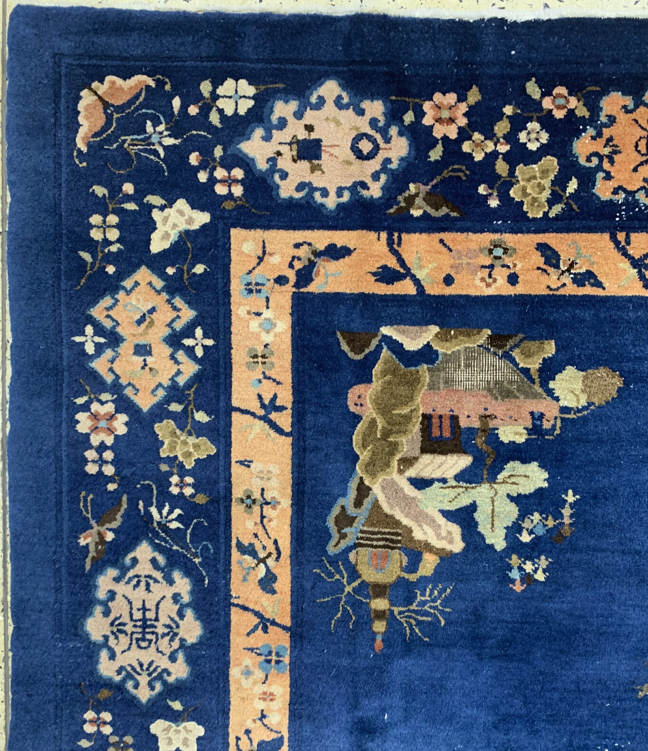Detail d: Peking antik, China, um 1900, Wolle auf Baumwolle, ca. 348 x 275 cm, EHZ: 3-4