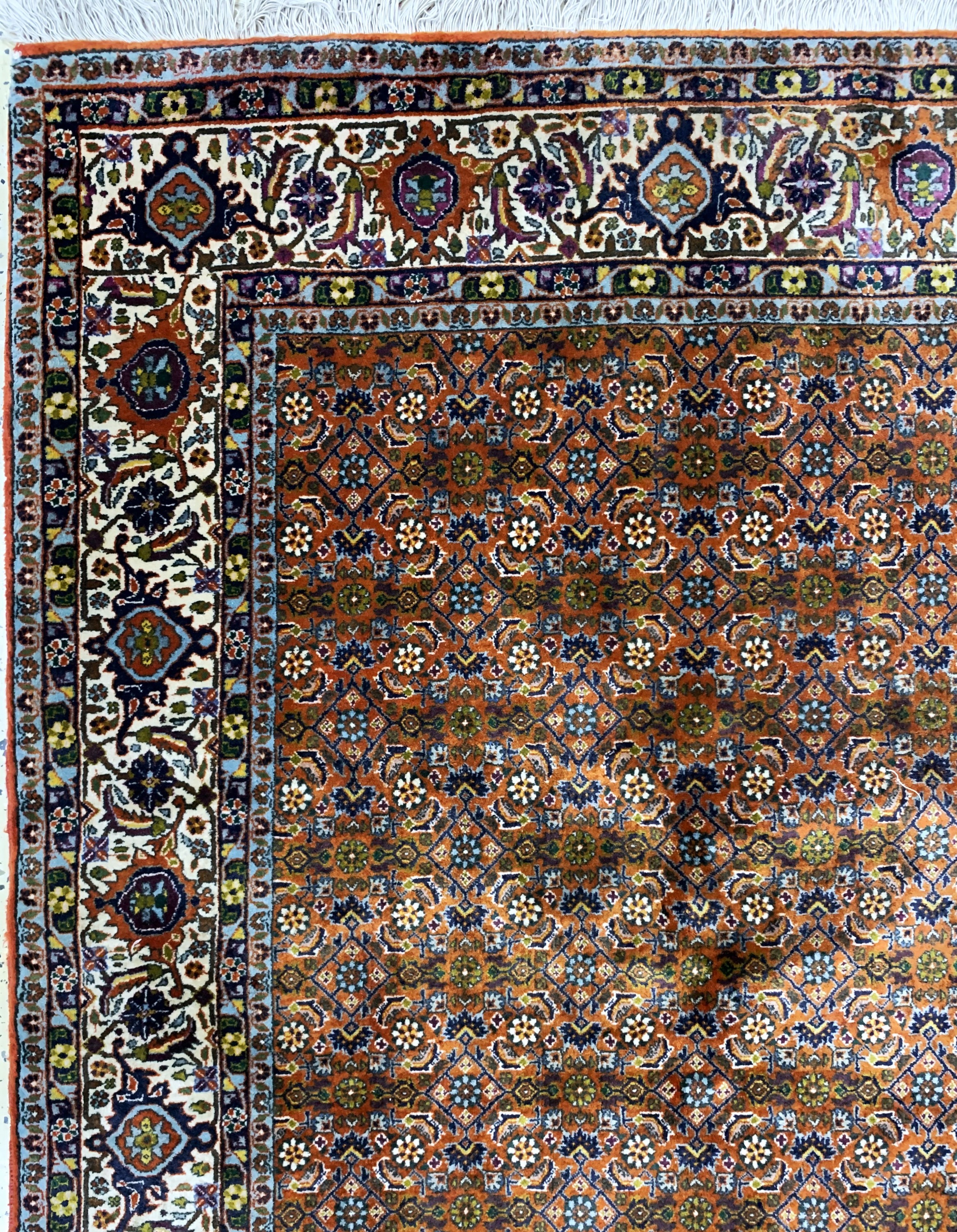 Detail d: Bidjar fein, Persien, Ende 20.Jhd, Korkwolle auf Baumwolle, ca. 289 x 209 cm, EHZ: 2 (Abrasch)