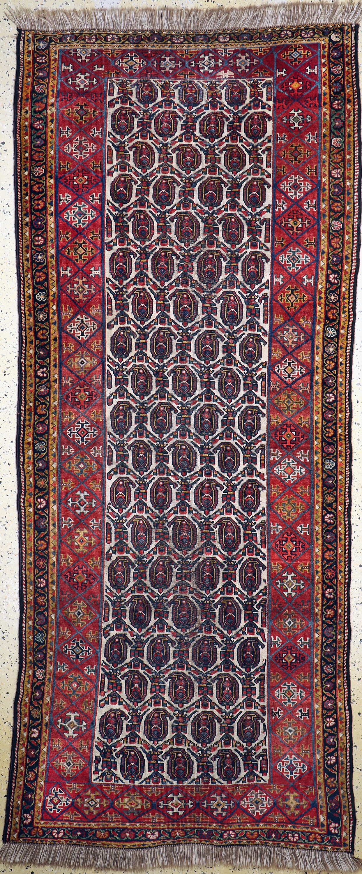 Antiker Bachtiar, Persien, 19.Jhd, Wolle auf Wolle, ca. 290 x 125 cm, EHZ: 3