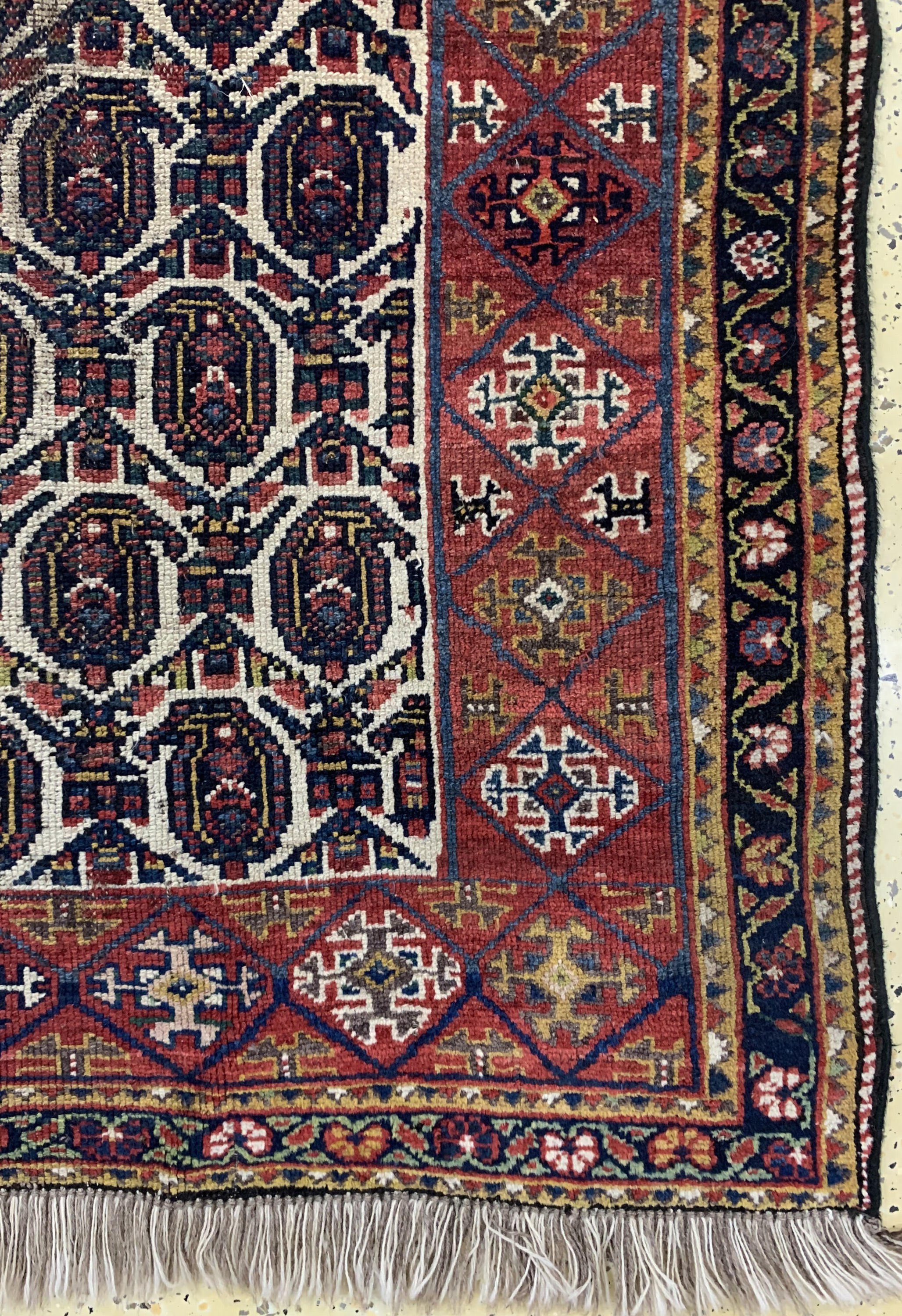 Detail a: Antiker Bachtiar, Persien, 19.Jhd, Wolle auf Wolle, ca. 290 x 125 cm, EHZ: 3