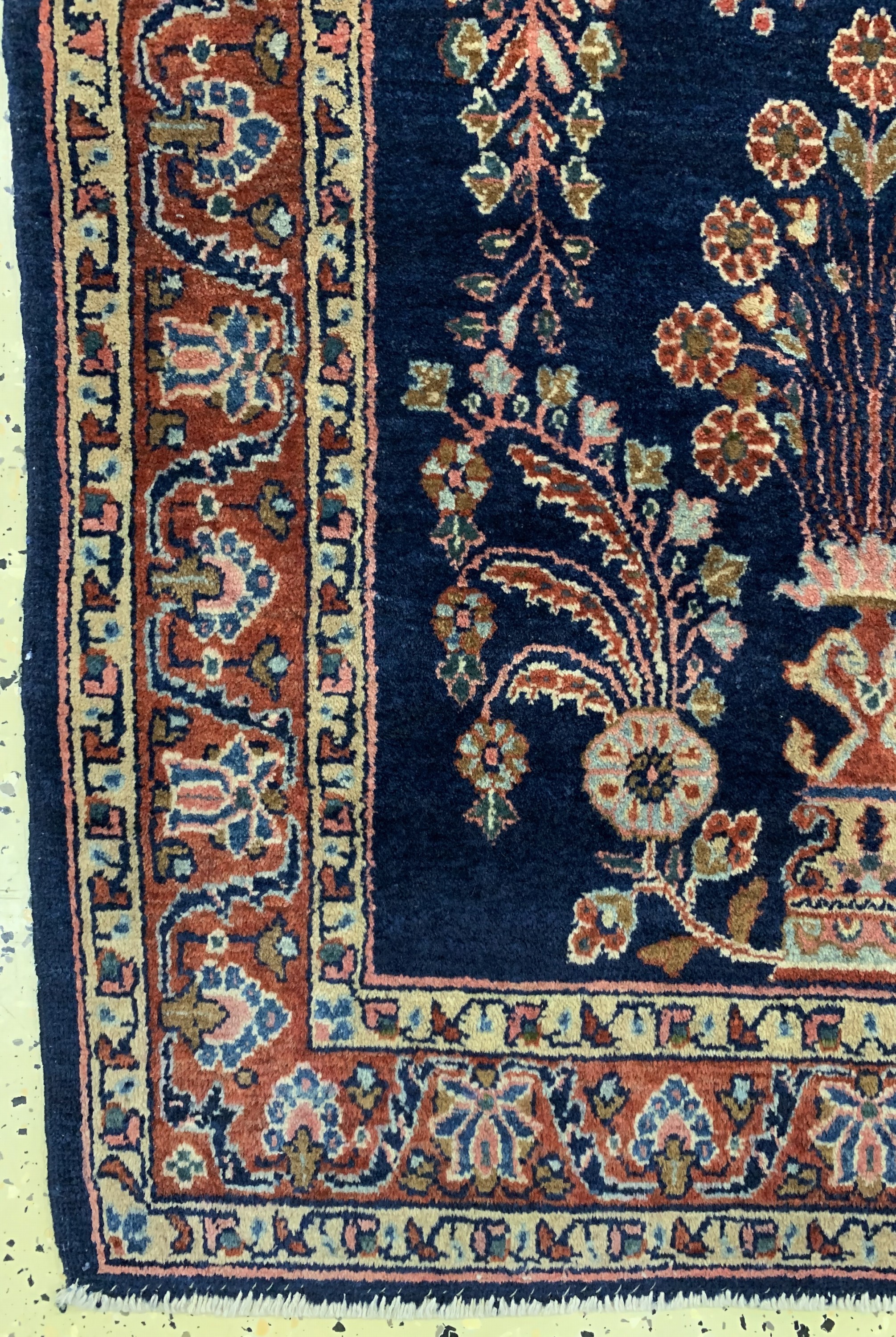 Detail b: Us Re-Import Sarogh antik, Persien, um 1910/1920, Wolle auf Baumwolle, ca. 155 x 84 cm, EHZ: 2