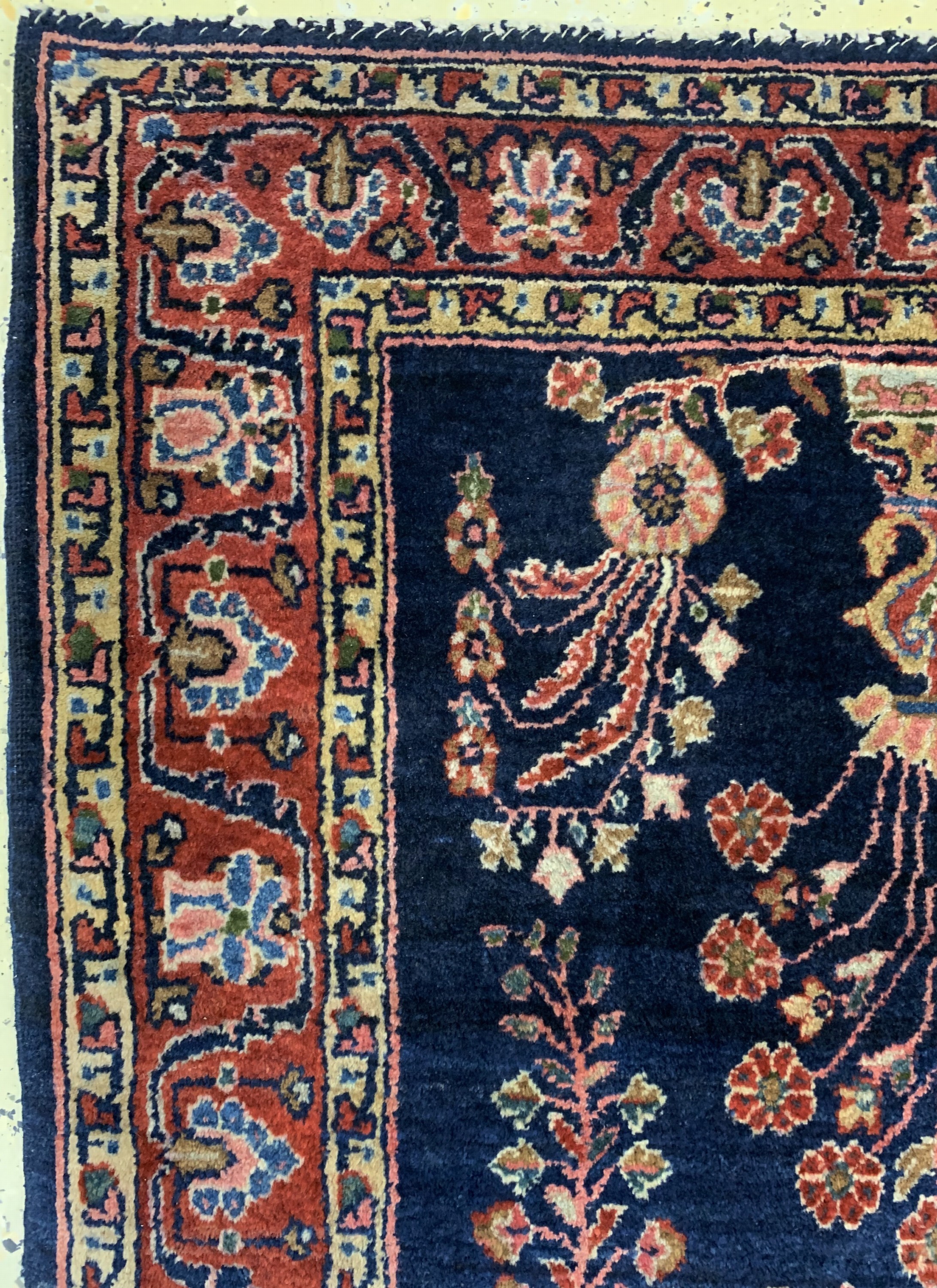 Detail d: Us Re-Import Sarogh antik, Persien, um 1910/1920, Wolle auf Baumwolle, ca. 155 x 84 cm, EHZ: 2