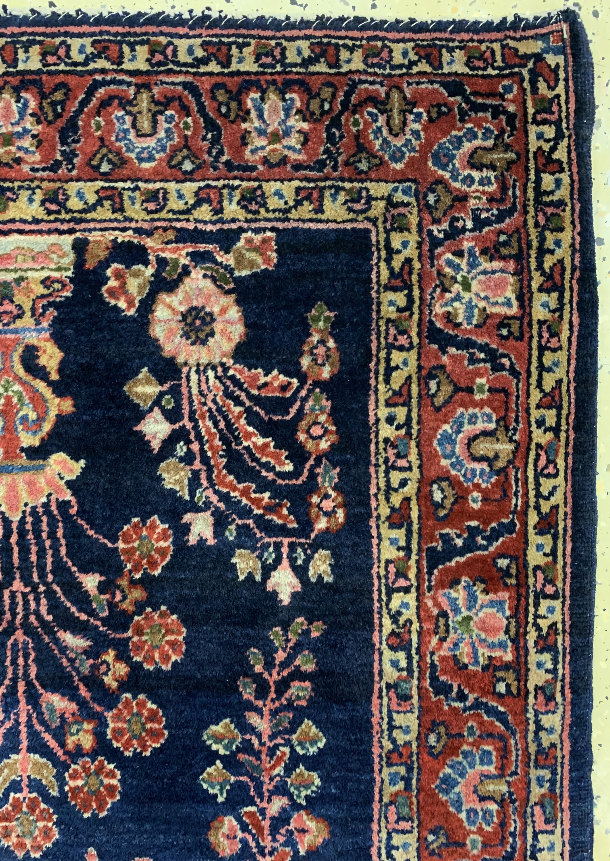 Detail e: Us Re-Import Sarogh antik, Persien, um 1910/1920, Wolle auf Baumwolle, ca. 155 x 84 cm, EHZ: 2