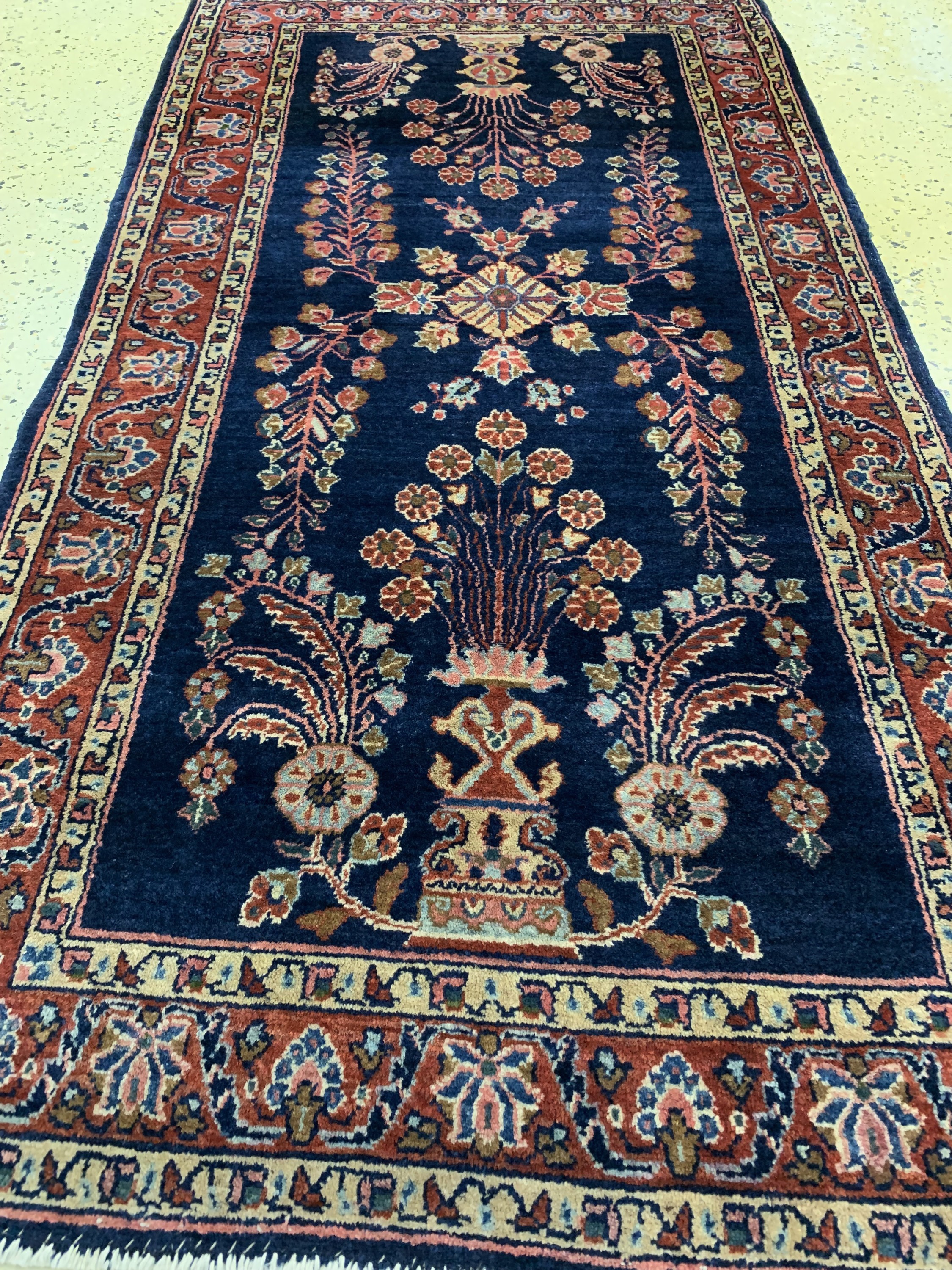 Detail f: Us Re-Import Sarogh antik, Persien, um 1910/1920, Wolle auf Baumwolle, ca. 155 x 84 cm, EHZ: 2