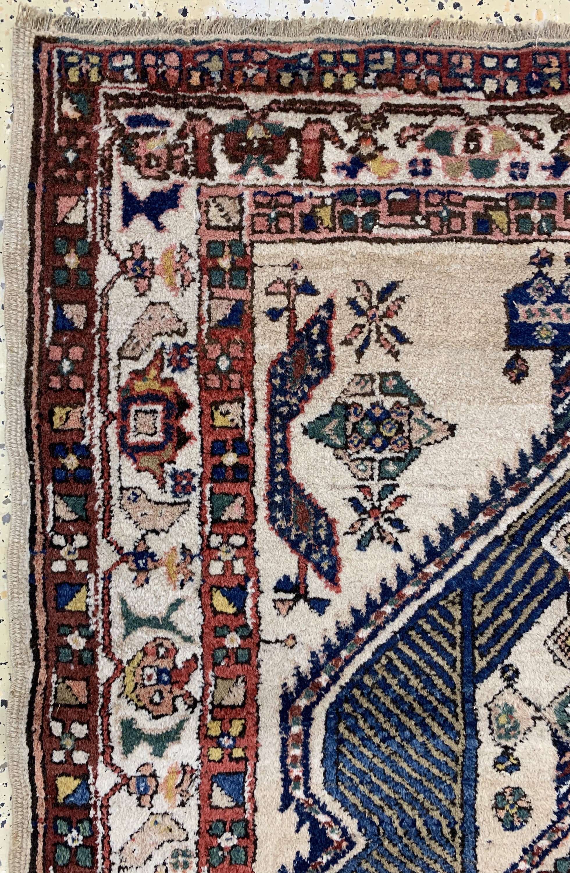 Detail d: Antiker Sarab, Persien, um 1900, Wolle auf Wolle, ca. 262 x 112 cm, gereinigt, EHZ: 2